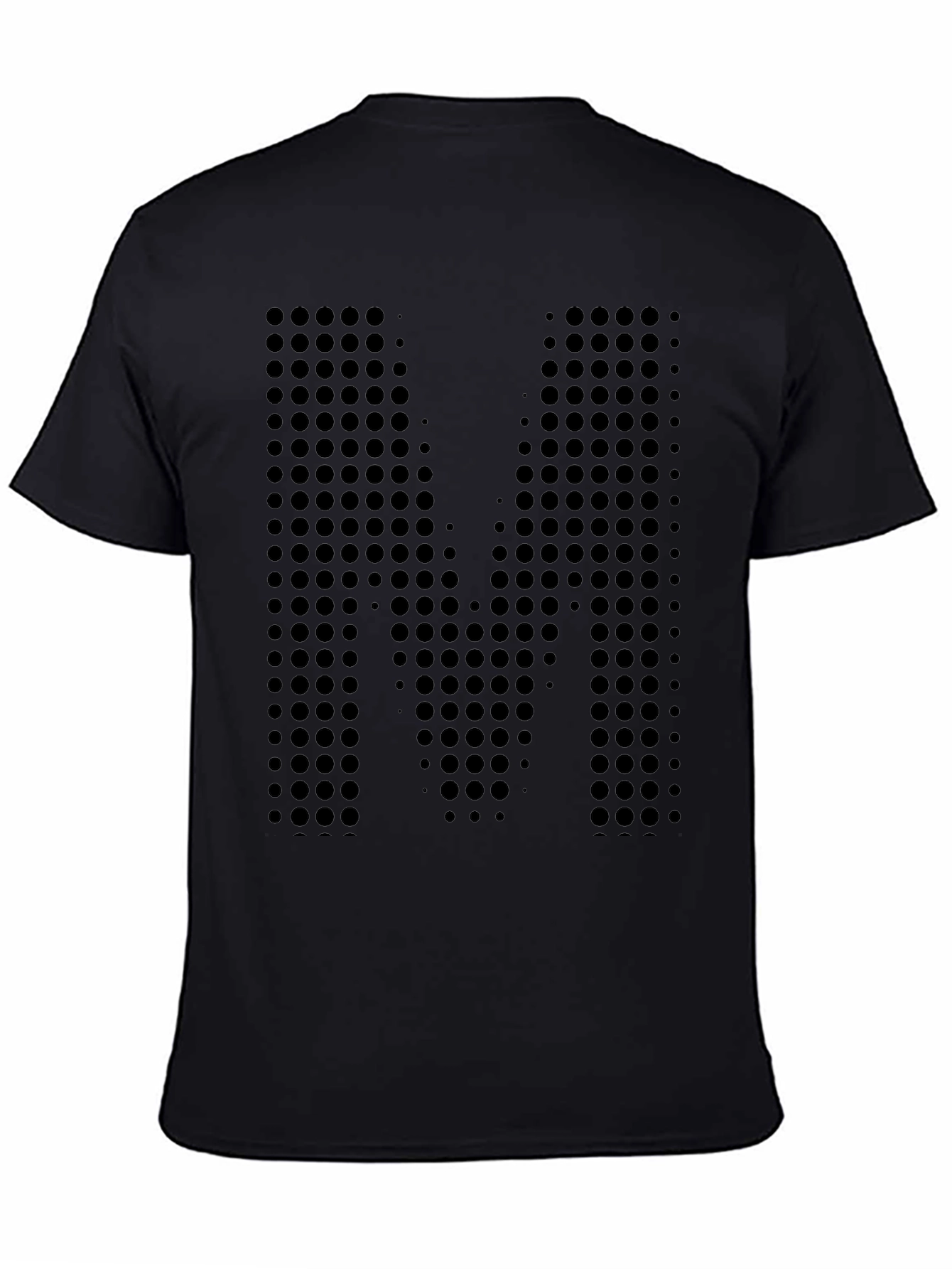 Modern M Dot Matrix Black Graphic Tee
