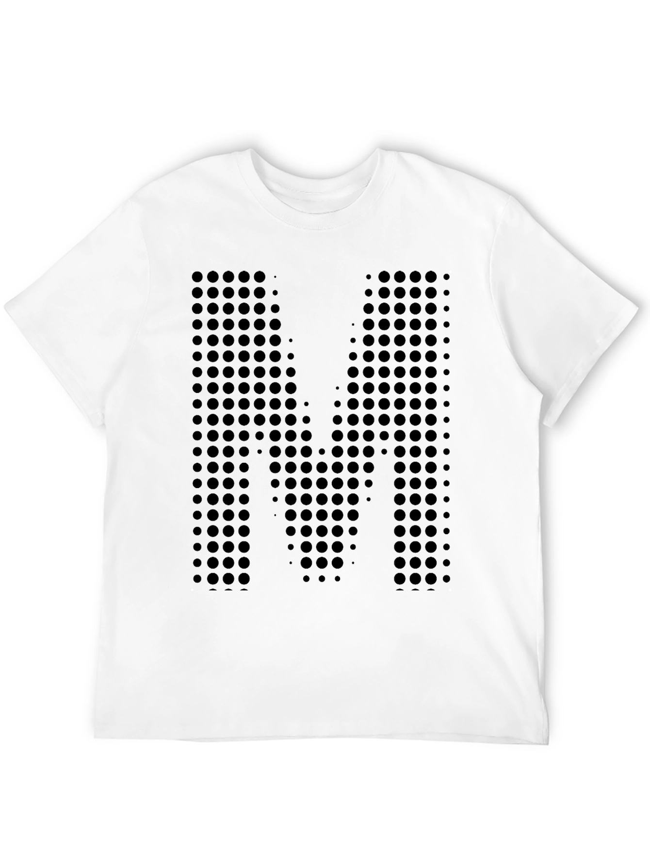 Modern M Dot Matrix Black Graphic Tee