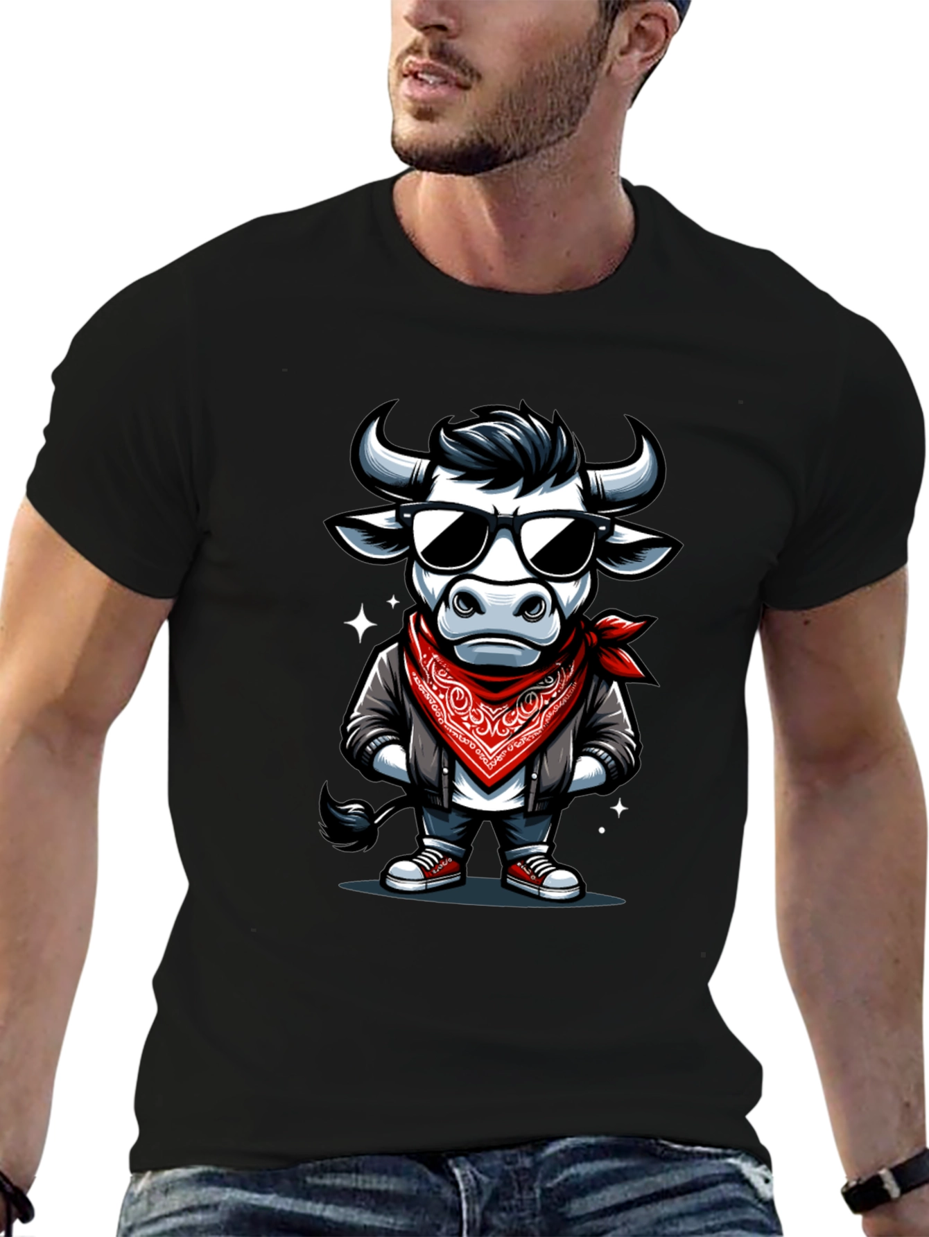 Cool Bull Graphic Tee - Black T-Shirt
