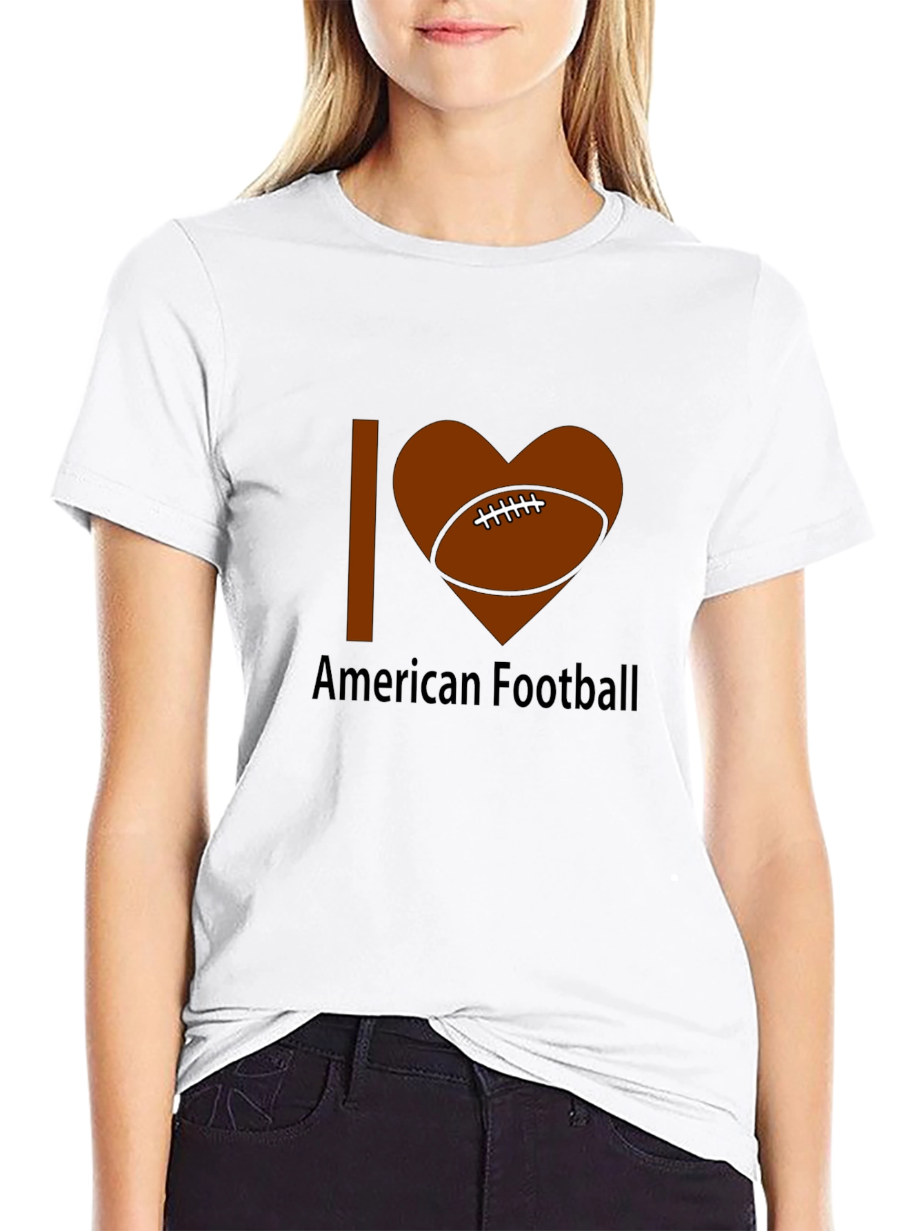 I Love American Football Graphic Tee