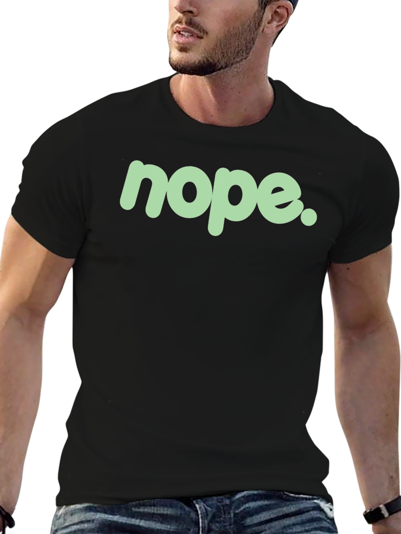 Nope. Graphic Tee - Funny Sarcastic Statement T-Shirt