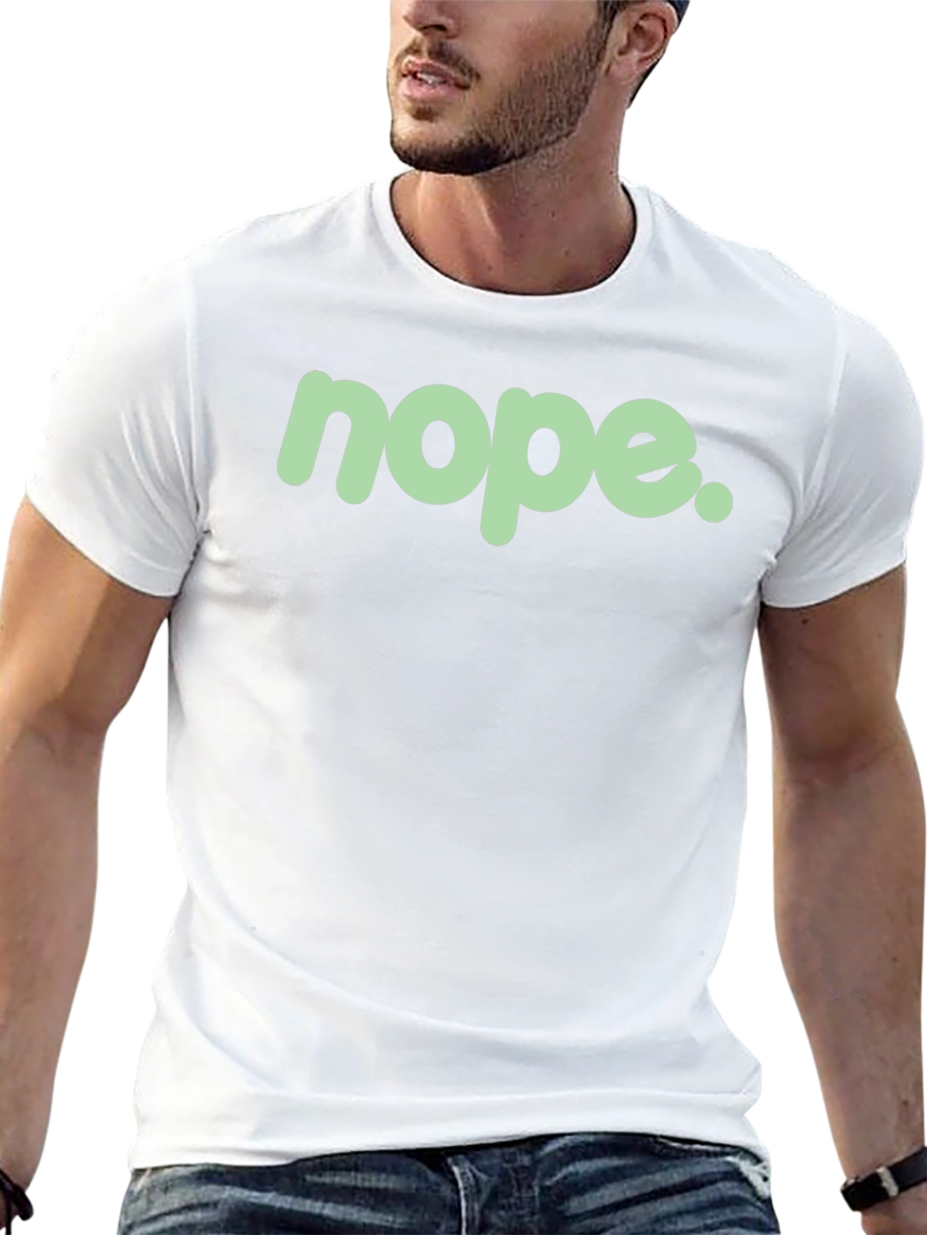 Nope. Graphic Tee - Funny Sarcastic Statement T-Shirt