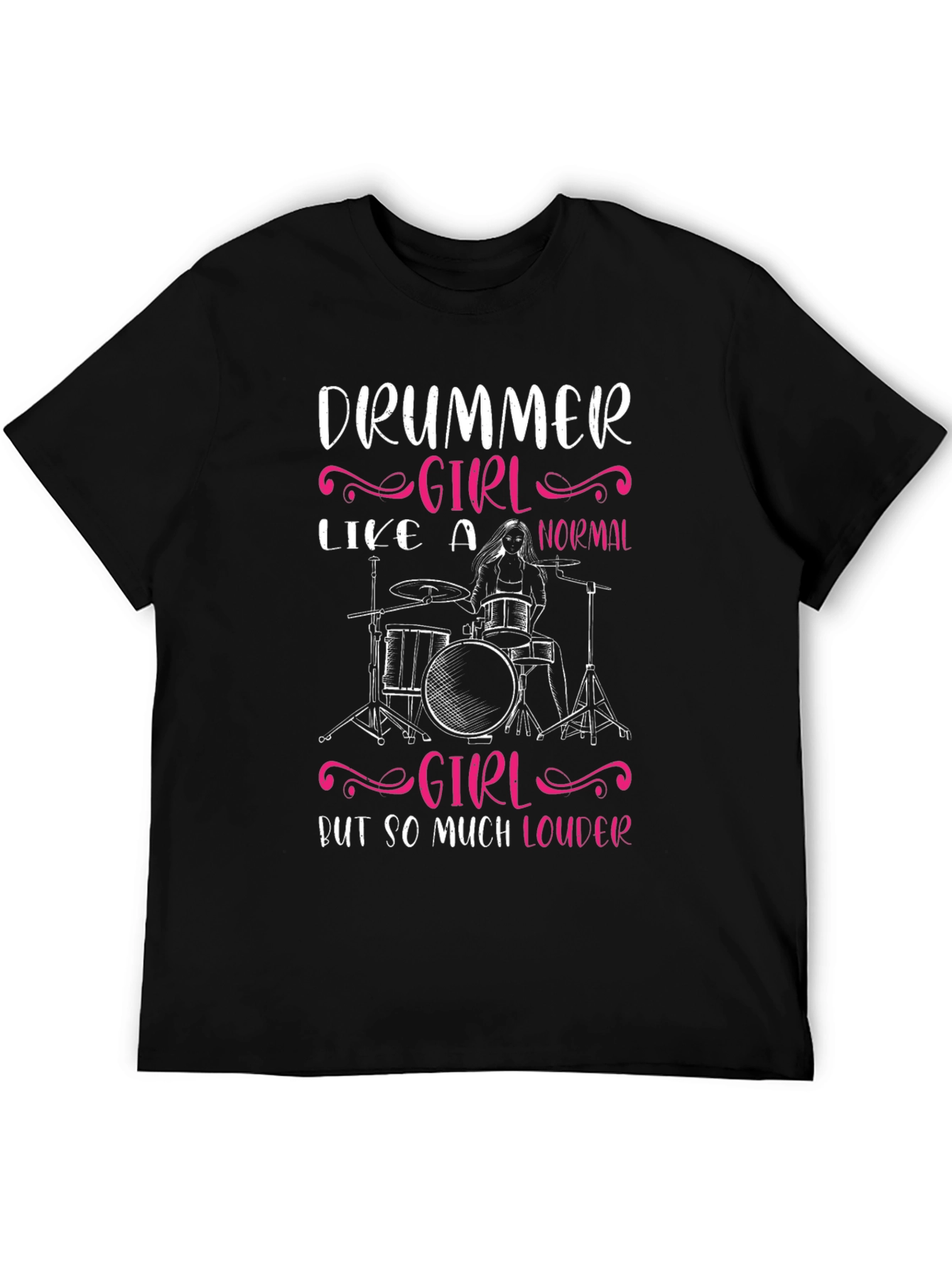 Drummer Girl T-Shirt - Loud & Proud Music Tee