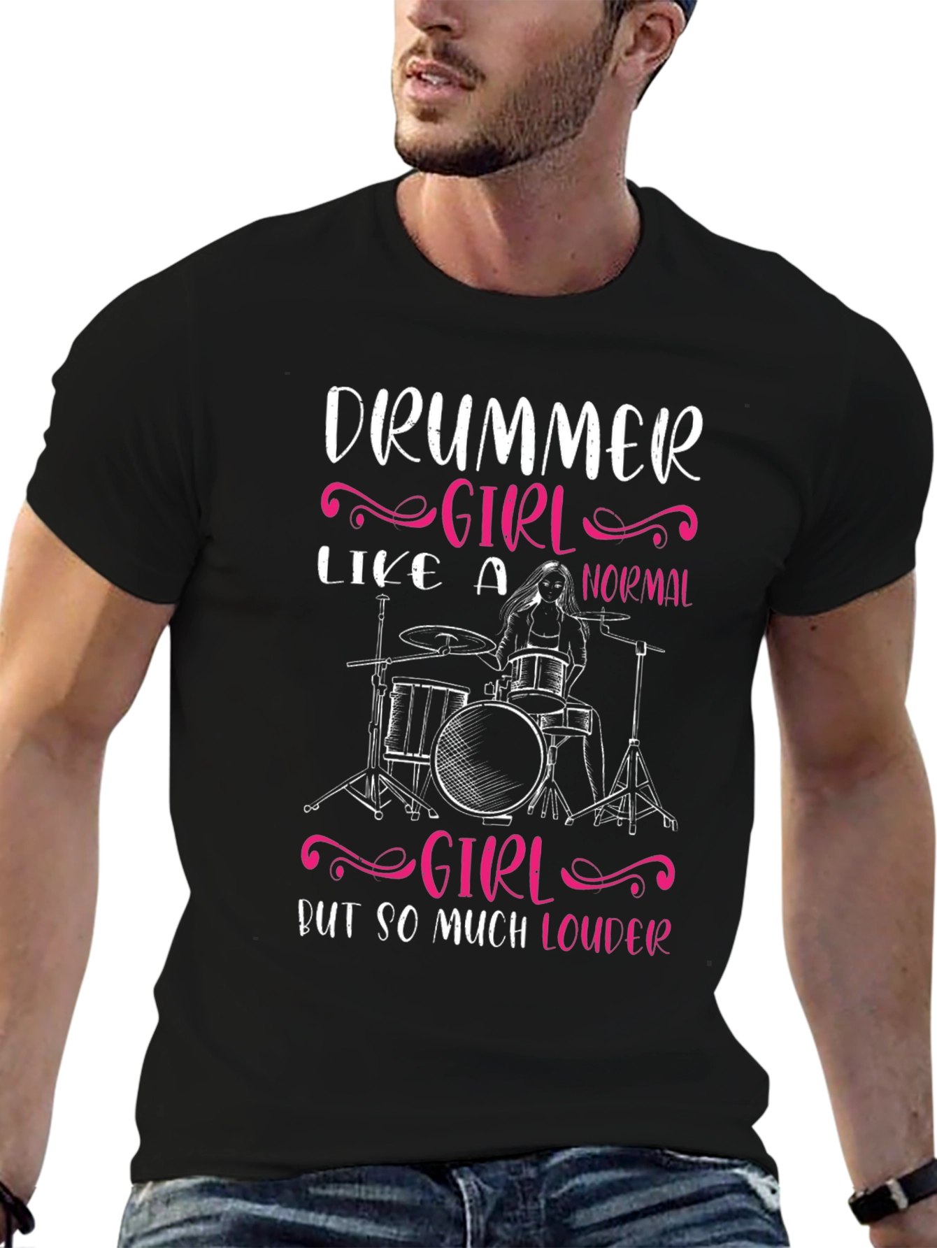 Drummer Girl T-Shirt - Loud & Proud Music Tee