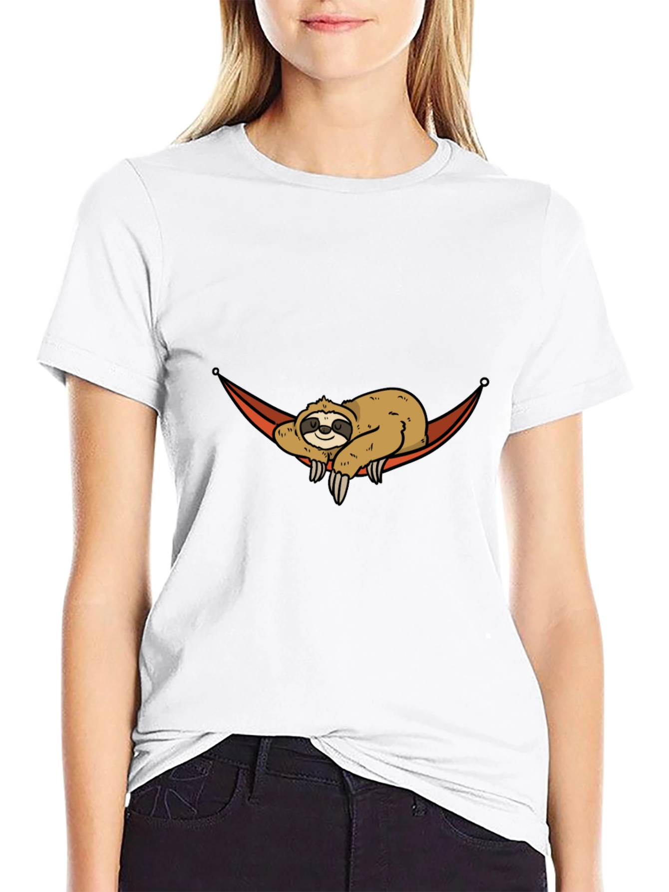 Sloth Hammock Graphic Tee - Relaxed Style