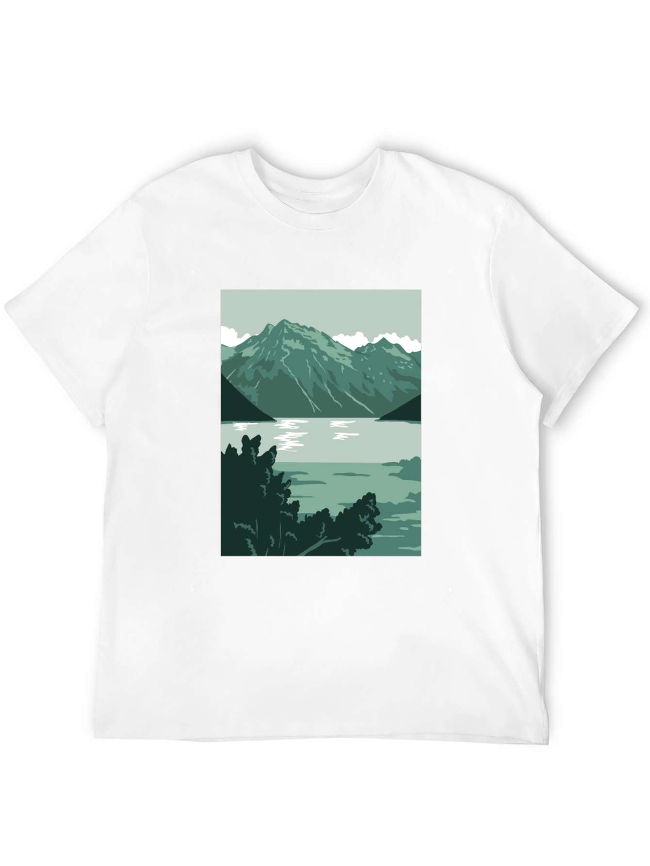 Mountain Lake Graphic Tee - Nature Inspired T-Shirt