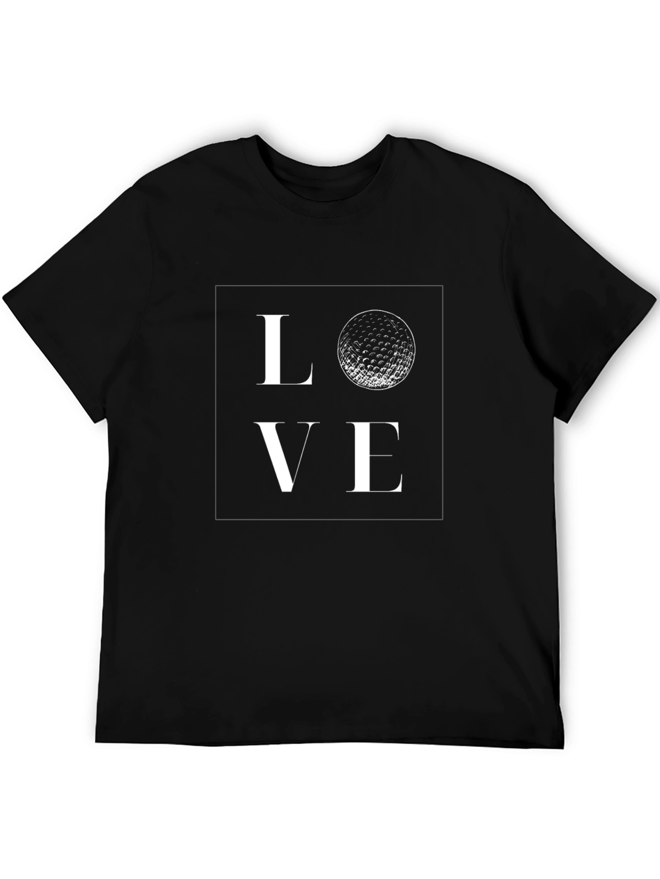 Golf Love Graphic Tee - Black Cotton T-Shirt