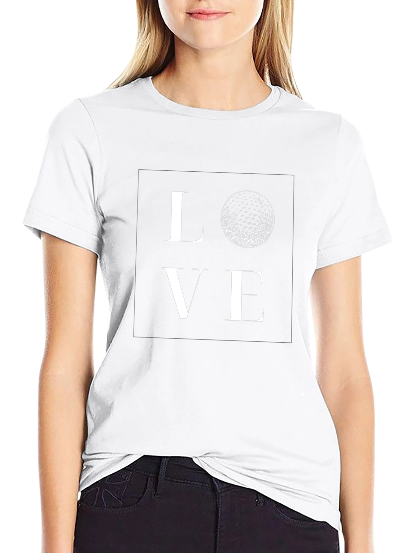 Golf Love Graphic Tee - Black Cotton T-Shirt