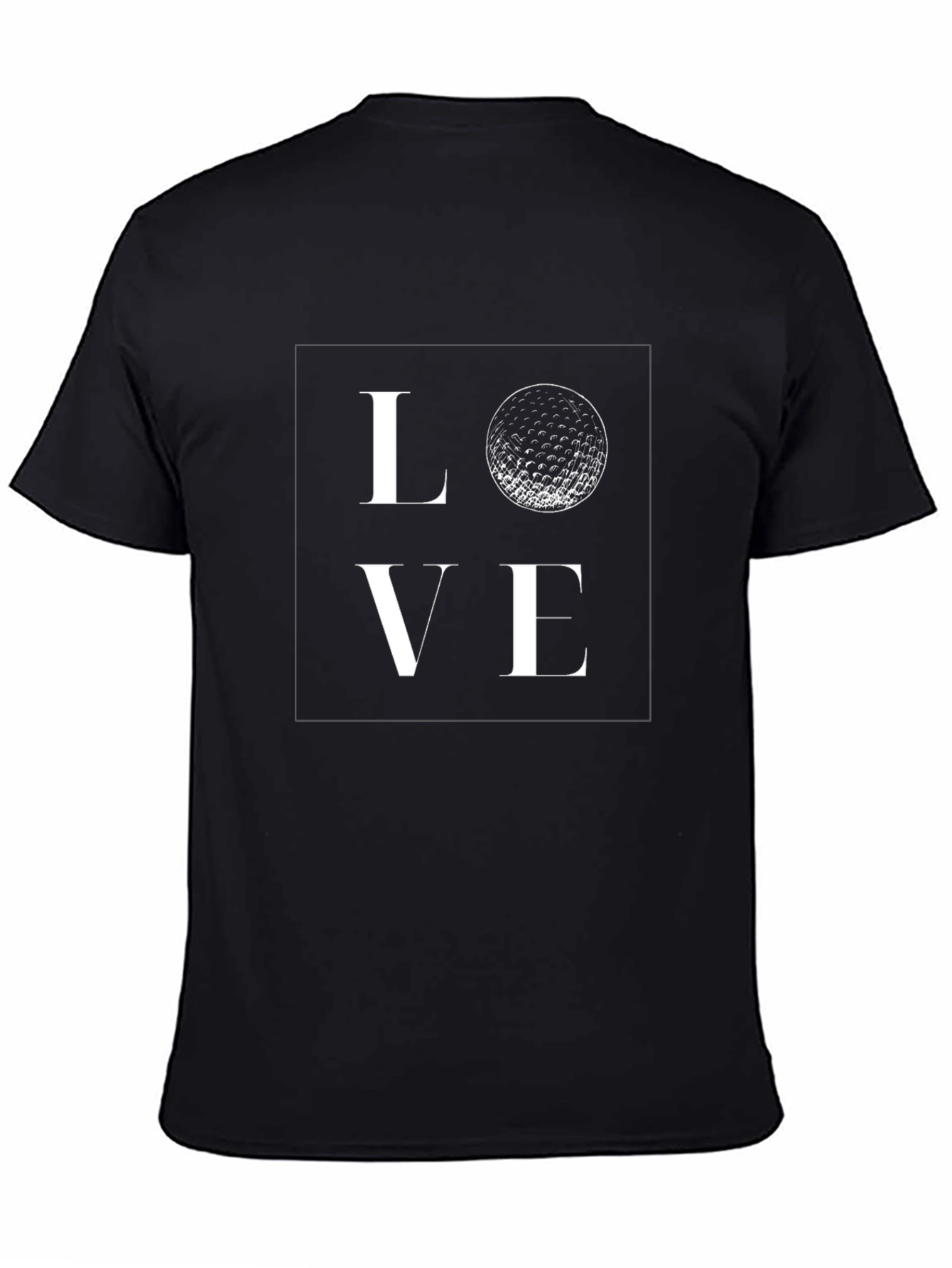 Golf Love Graphic Tee - Black Cotton T-Shirt
