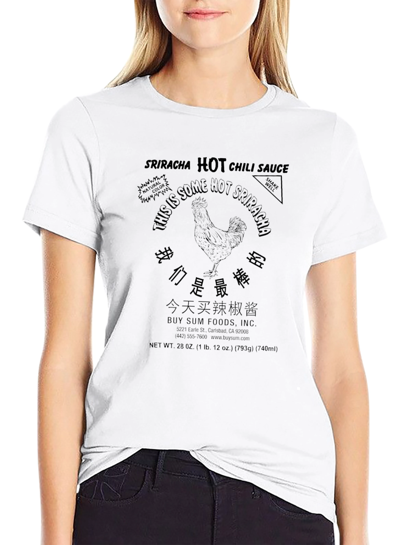 Sriracha Hot Sauce Black T-Shirt