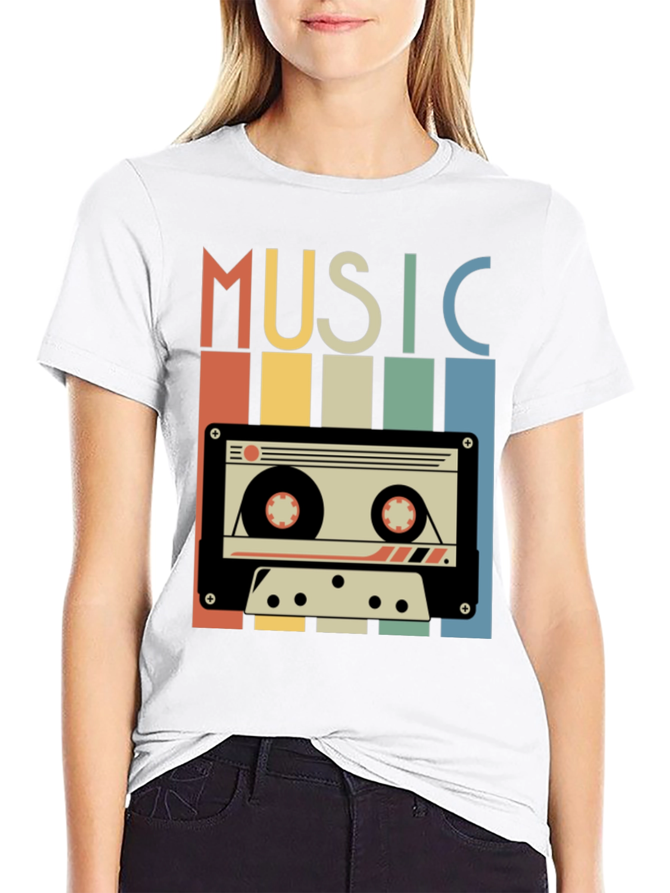 Retro Music Cassette T-Shirt