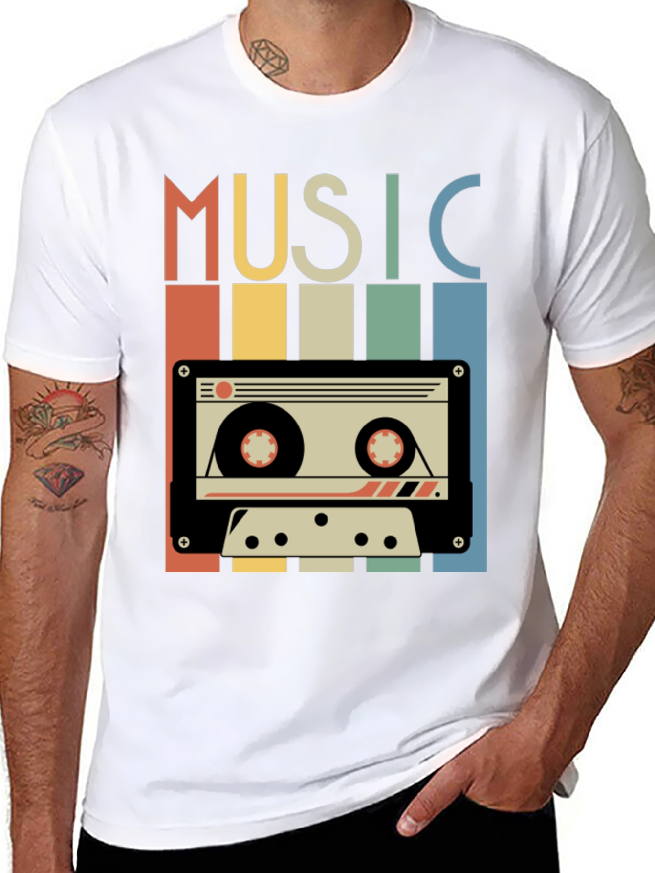 Retro Music Cassette T-Shirt