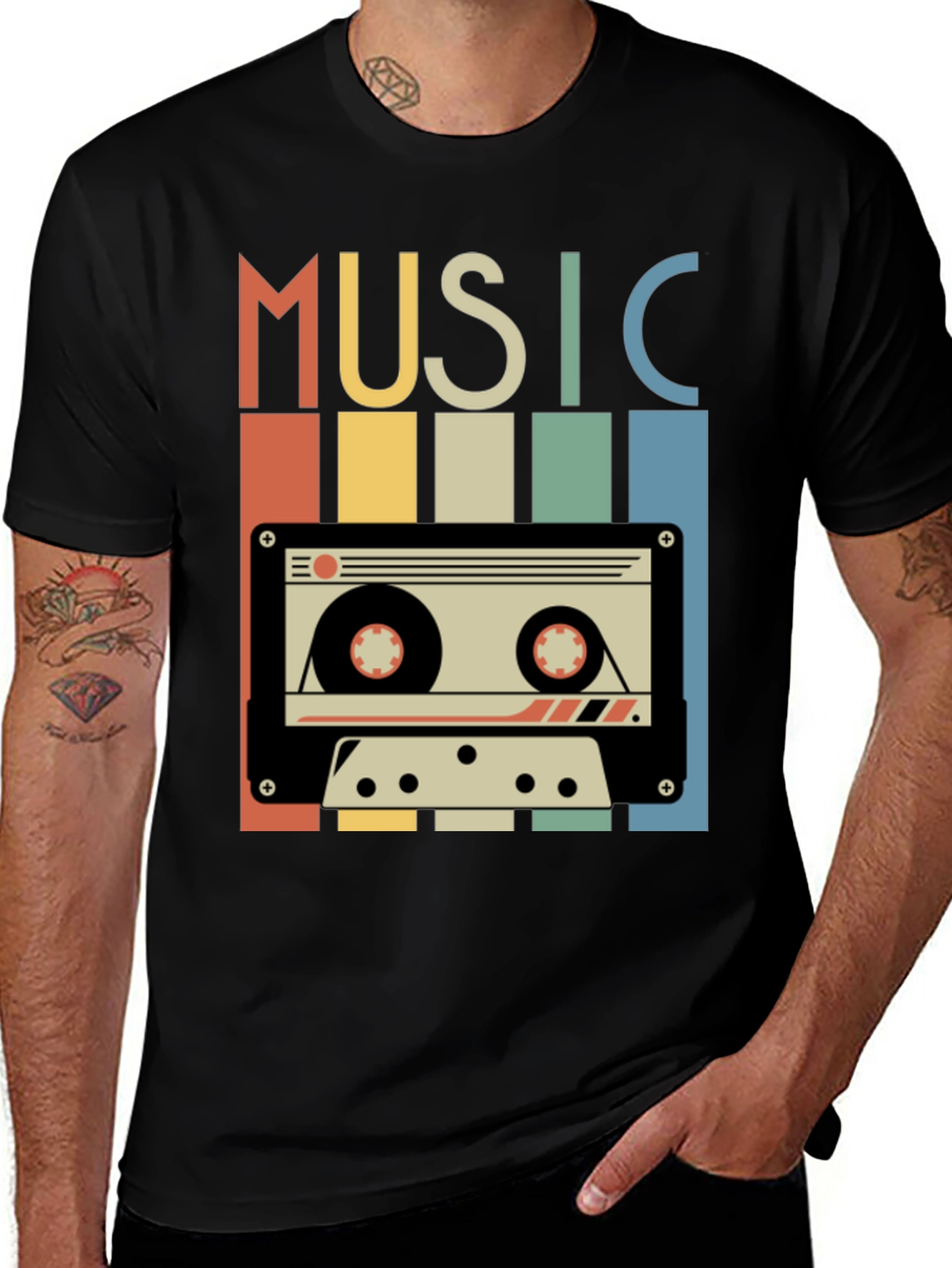 Retro Music Cassette T-Shirt