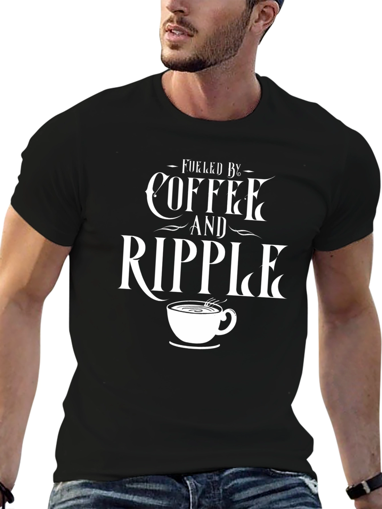 Fueled by Coffee and Ripple T-Shirt Graphic Tee