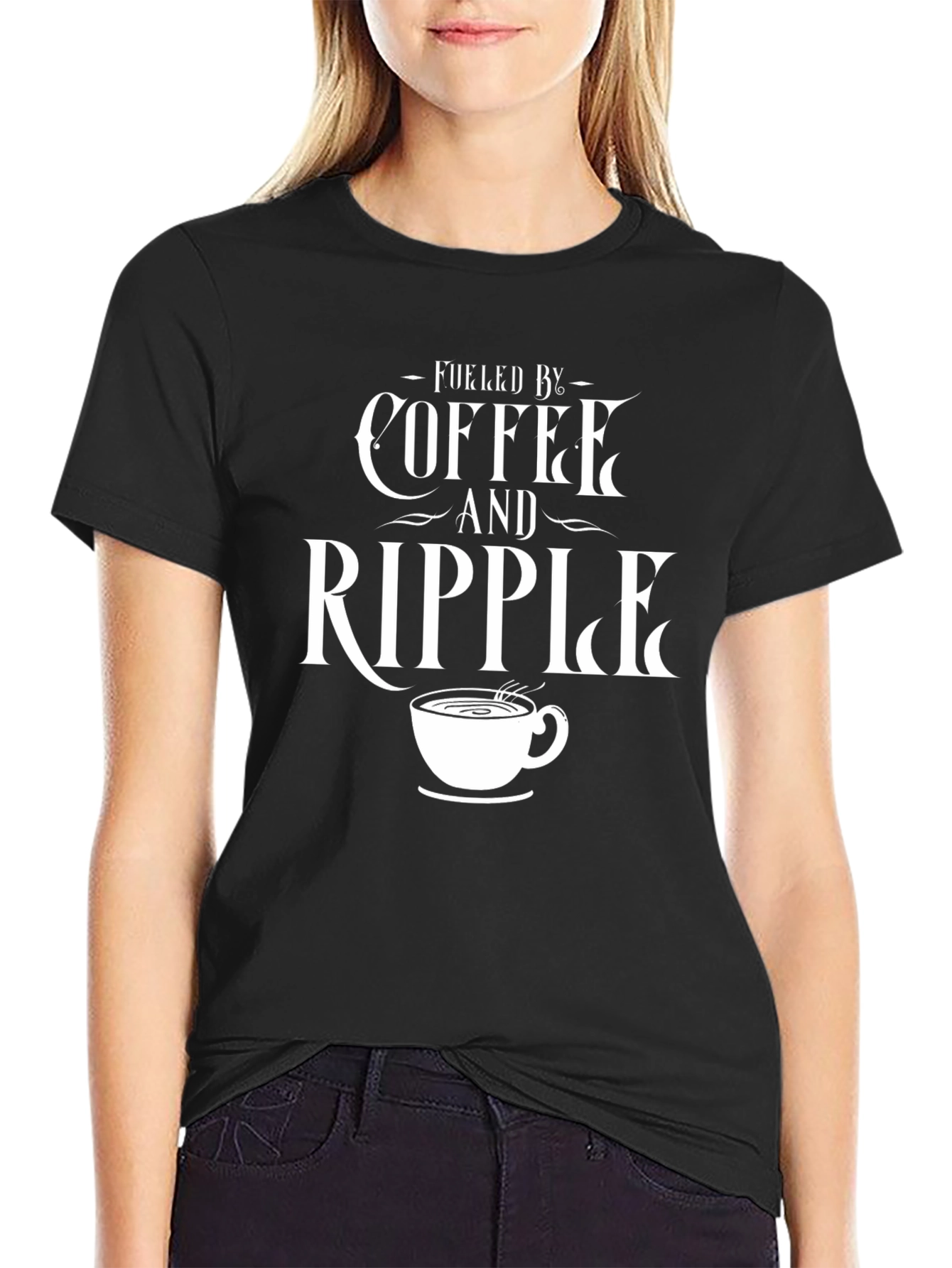Fueled by Coffee and Ripple T-Shirt Graphic Tee
