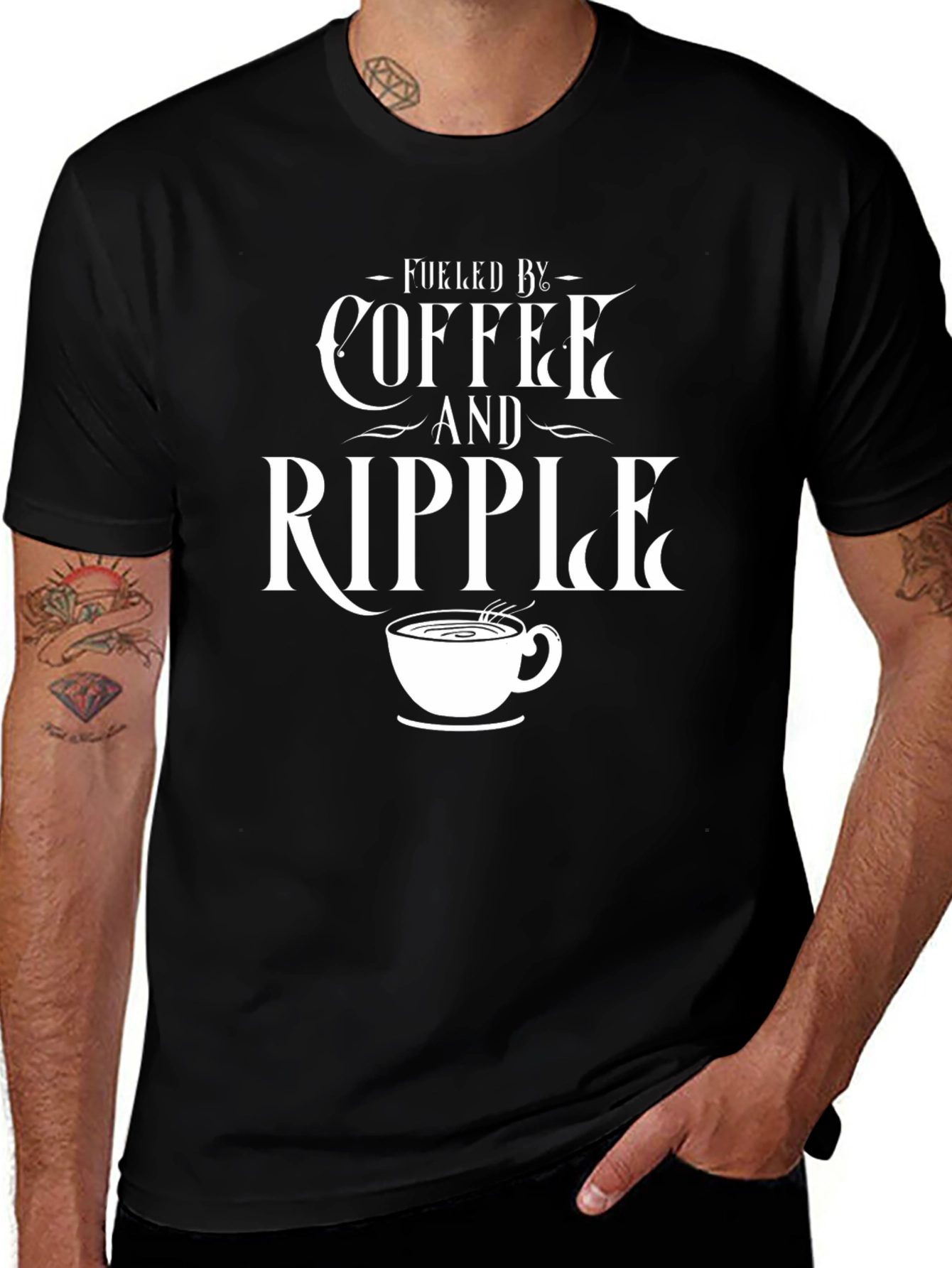 Fueled by Coffee and Ripple T-Shirt Graphic Tee