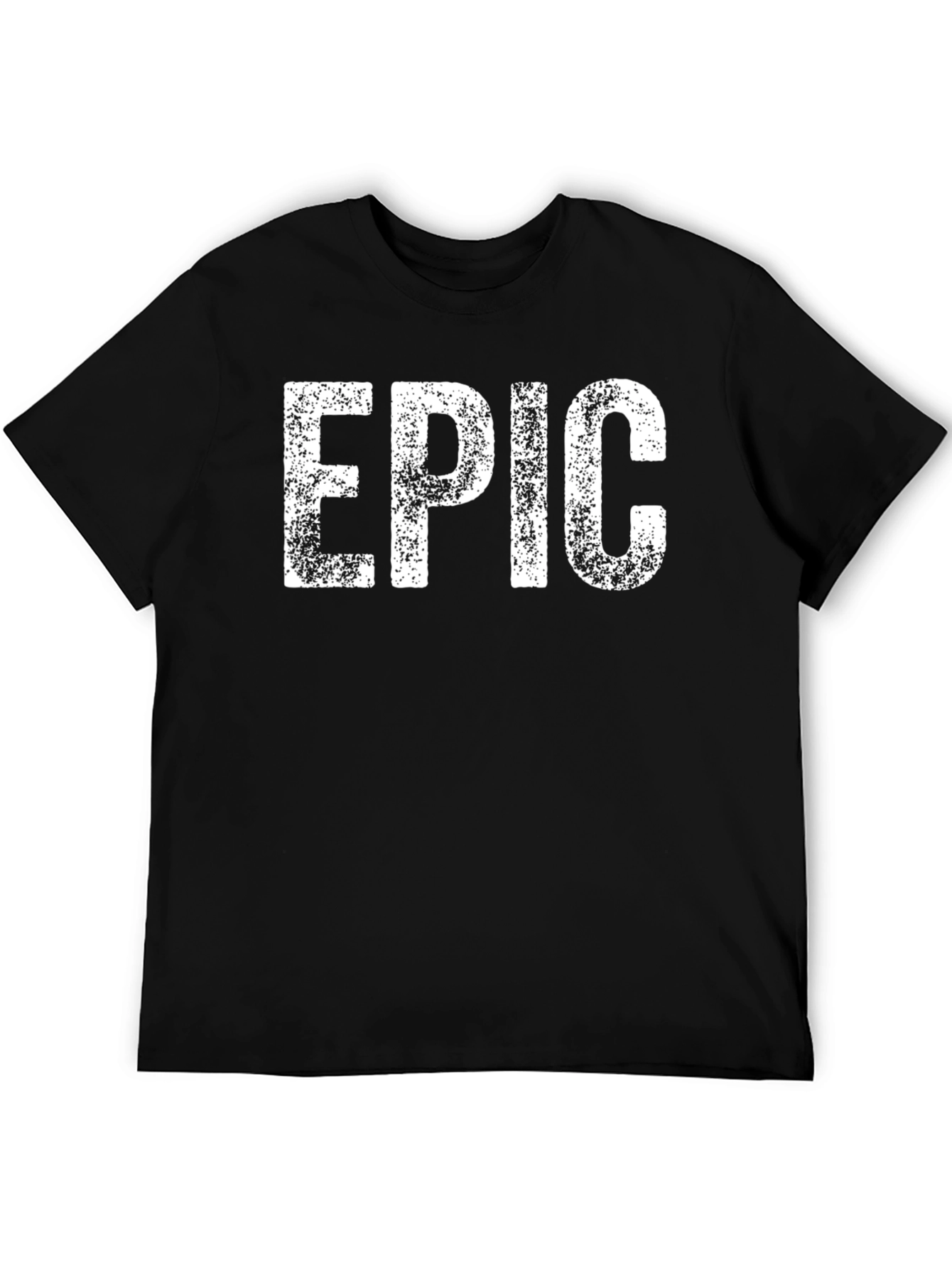 Epic Graphic Tee - Distressed Print Black T-Shirt