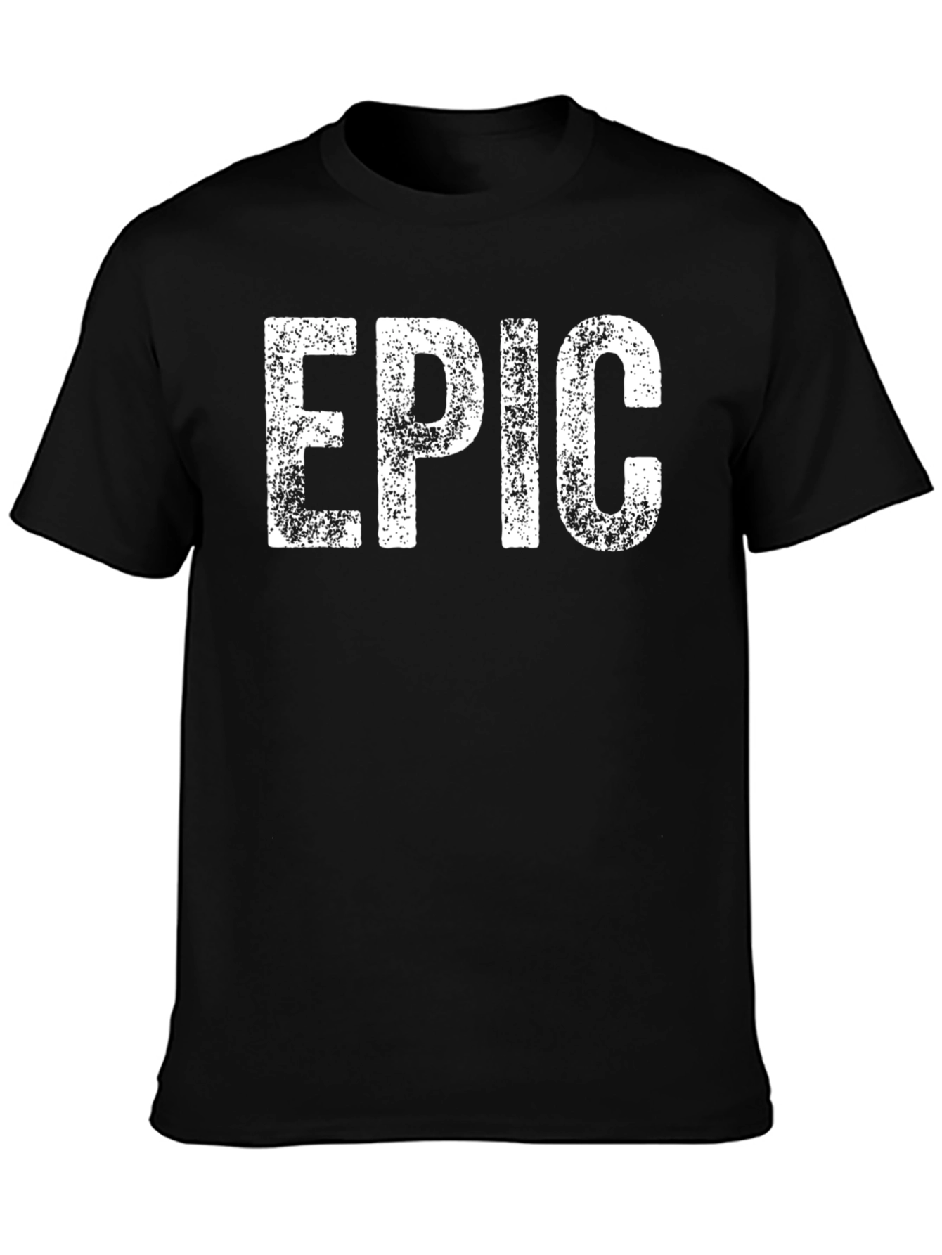 Epic Graphic Tee - Distressed Print Black T-Shirt