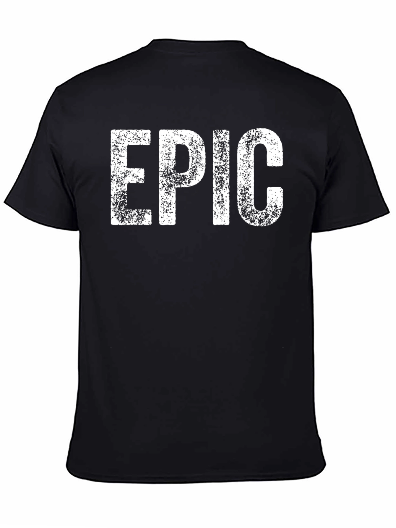 Epic Graphic Tee - Distressed Print Black T-Shirt