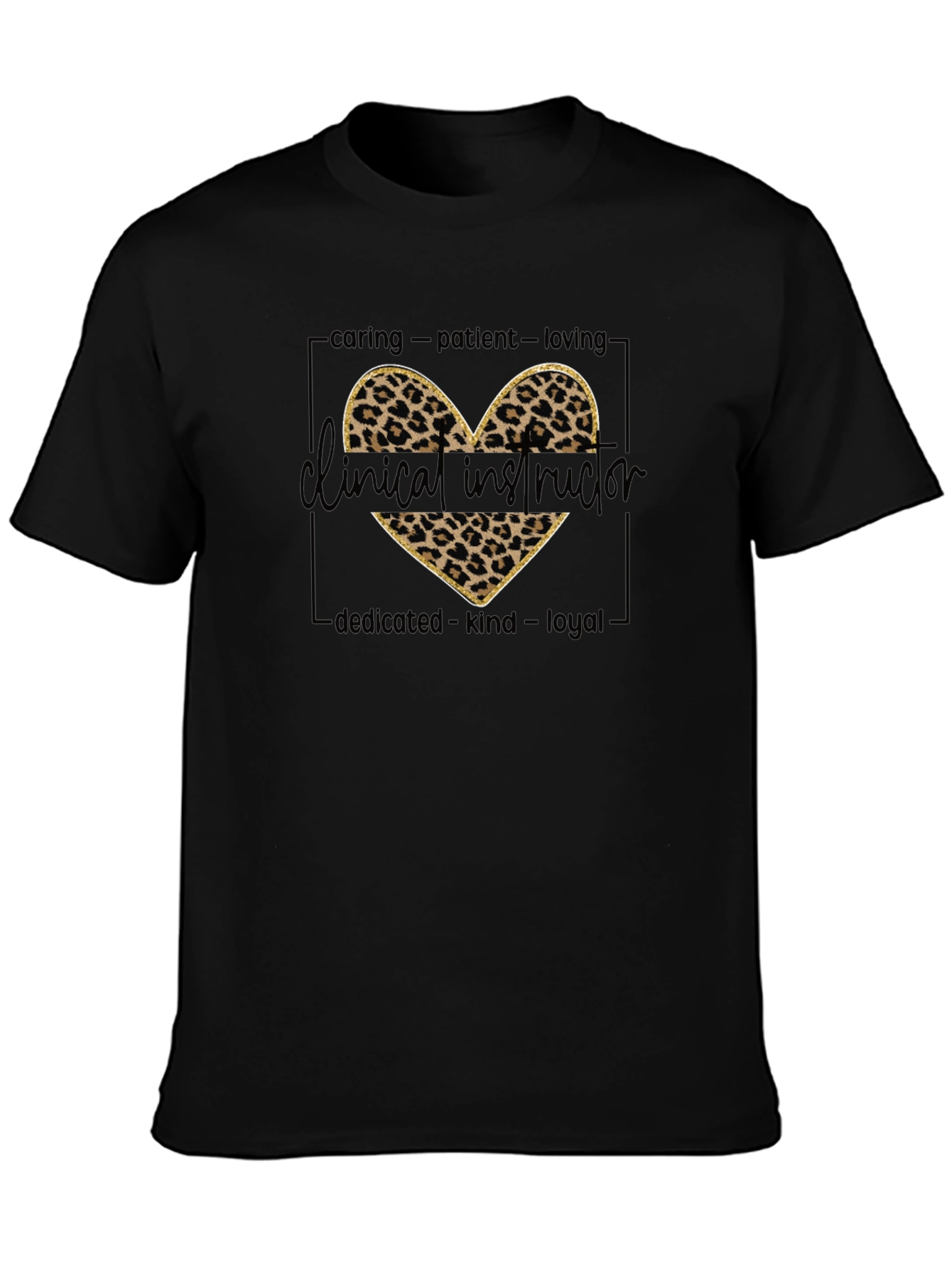 Clinical Instructor Leopard Heart T-Shirt