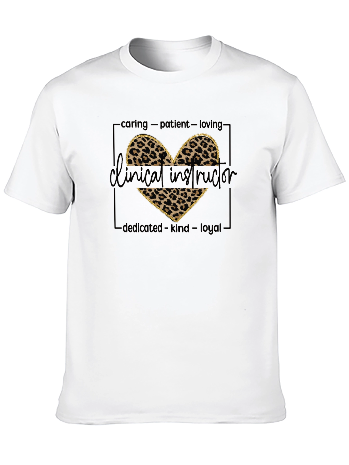 Clinical Instructor Leopard Heart T-Shirt