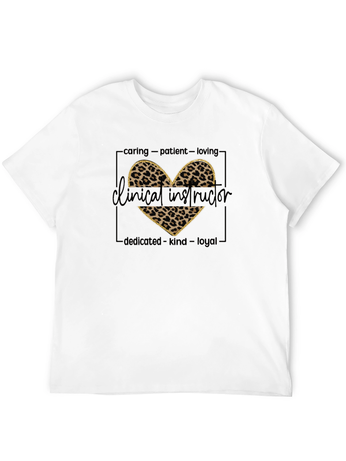 Clinical Instructor Leopard Heart T-Shirt