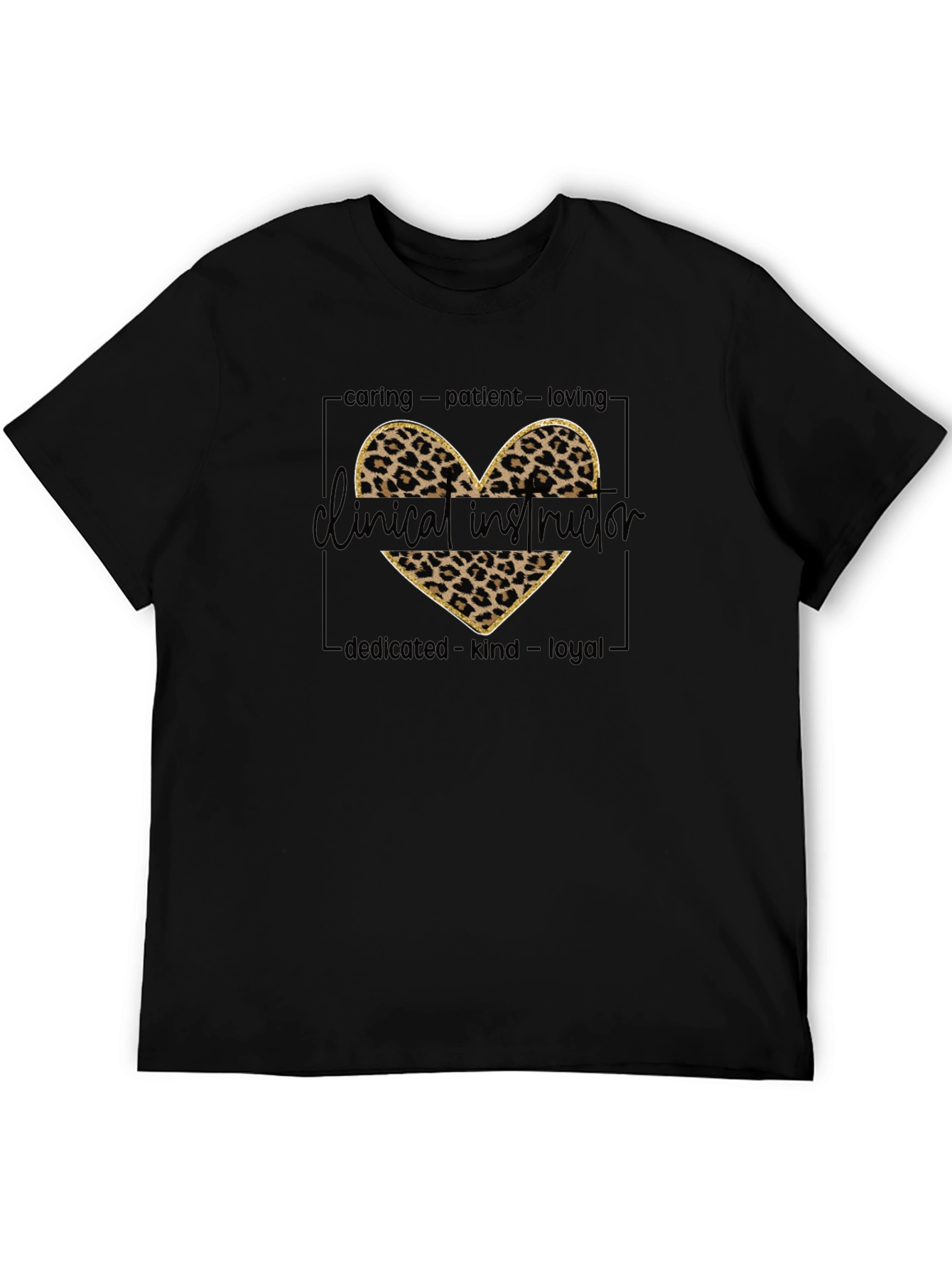 Clinical Instructor Leopard Heart T-Shirt