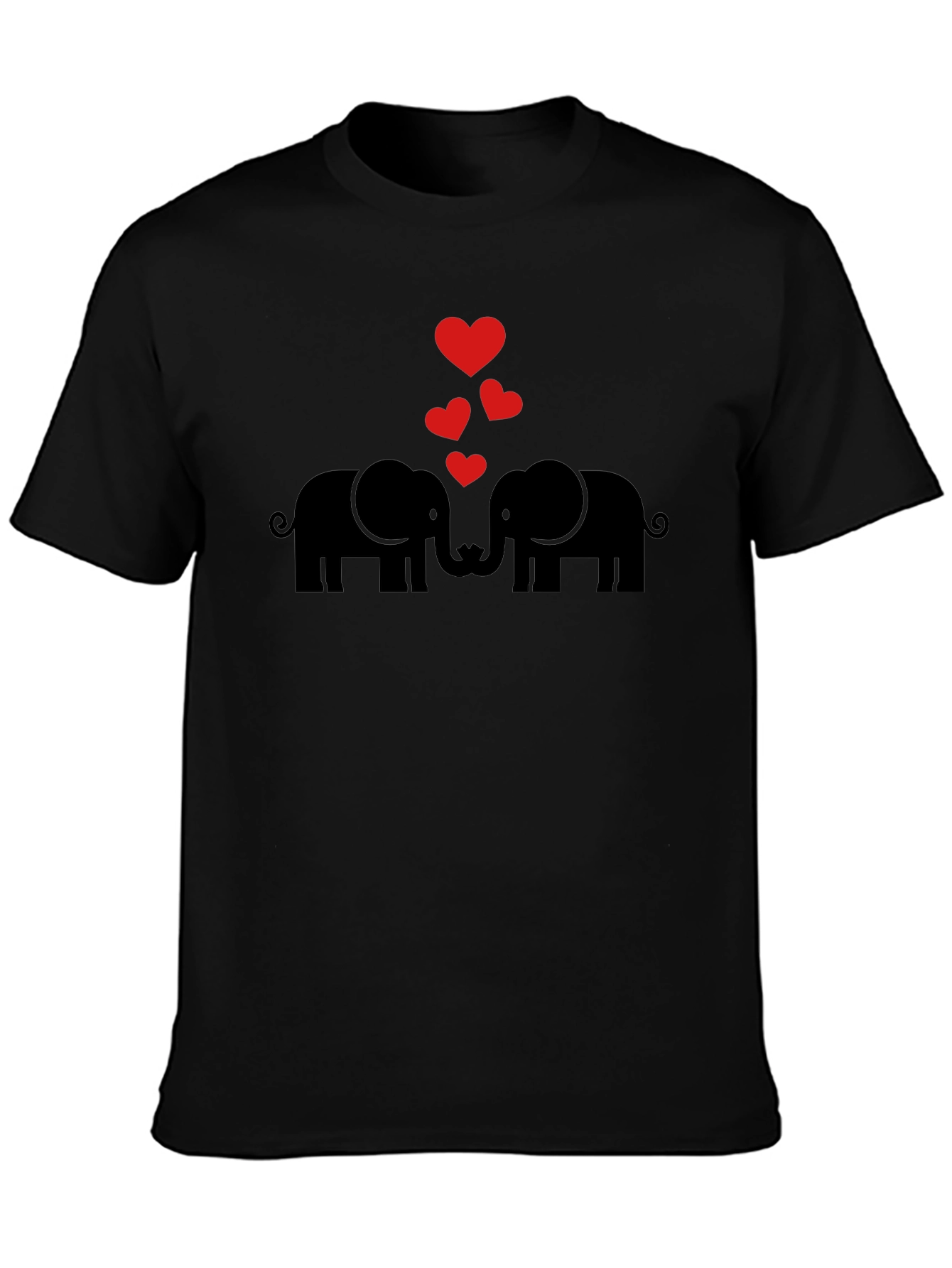 Elephant Love Black Graphic Tee