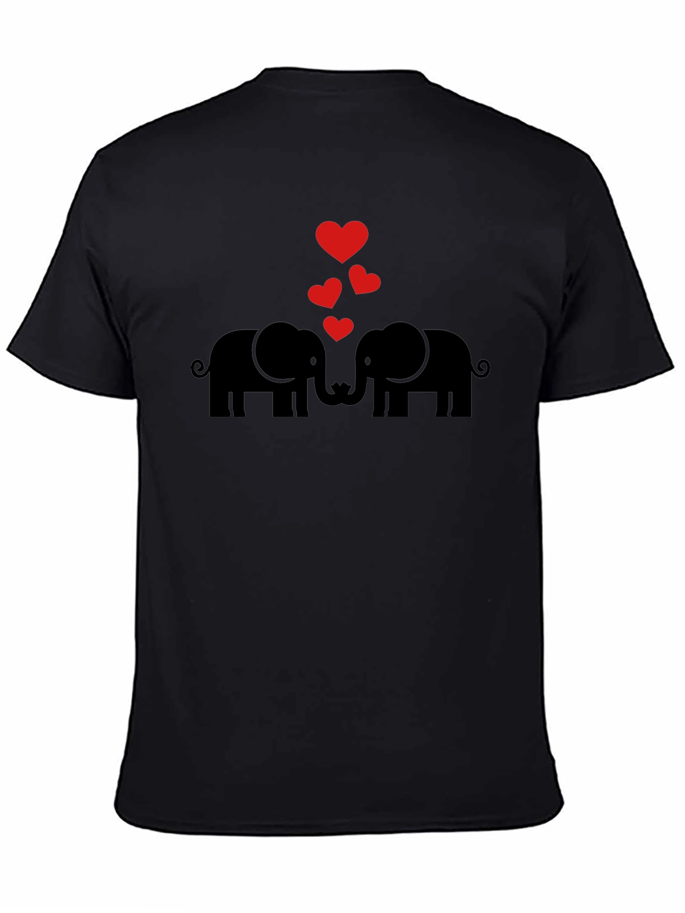 Elephant Love Black Graphic Tee