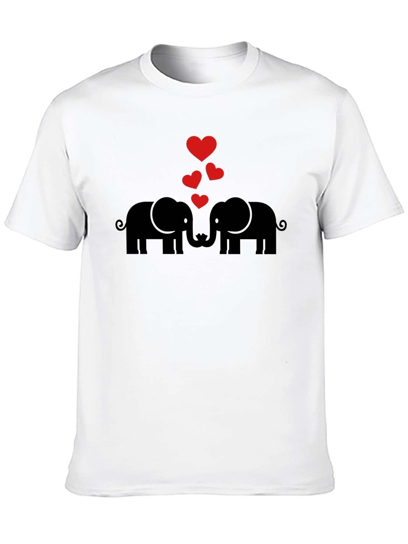 Elephant Love Black Graphic Tee