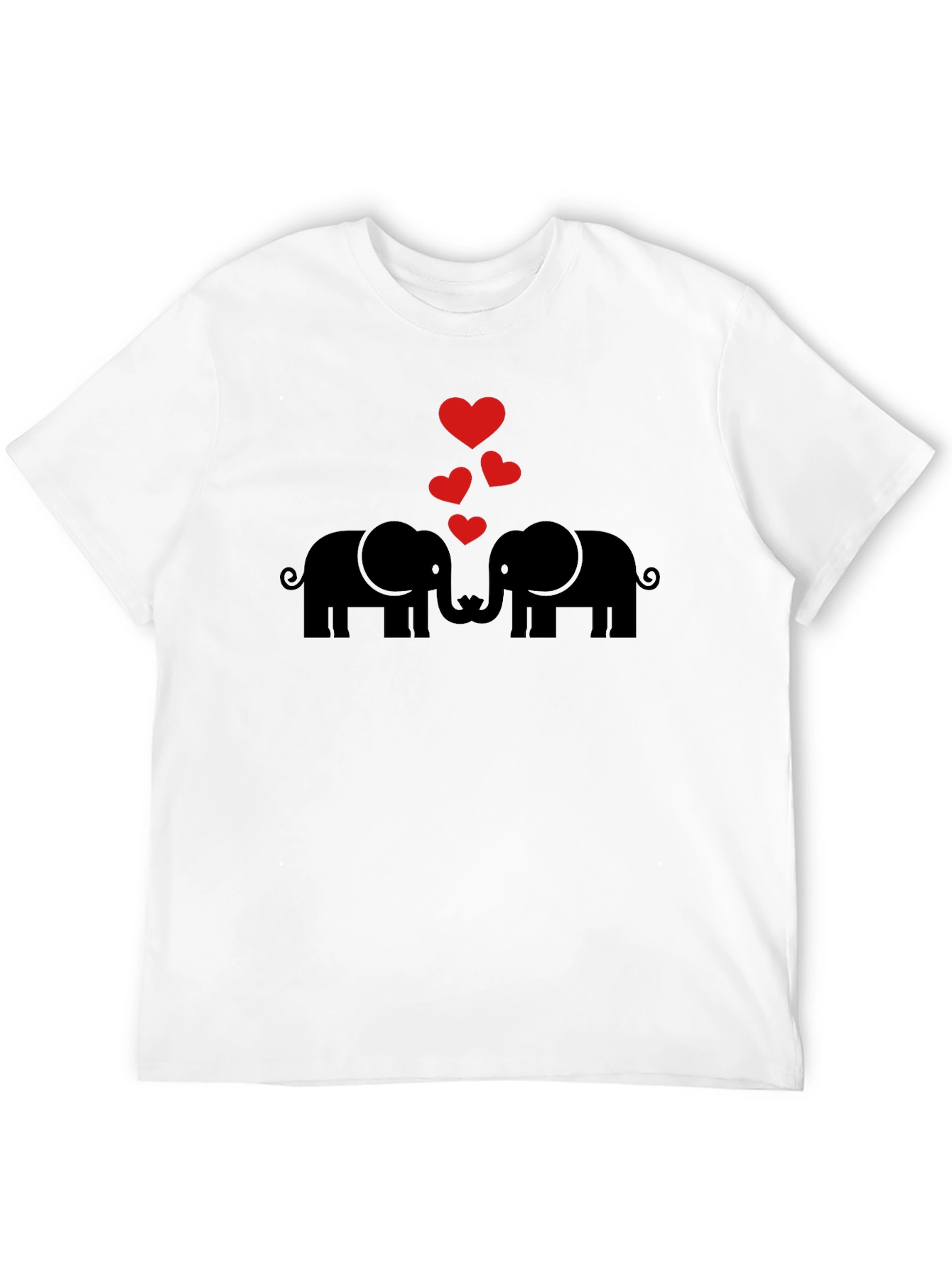 Elephant Love Black Graphic Tee