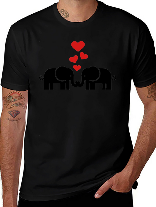 Elephant Love Black Graphic Tee