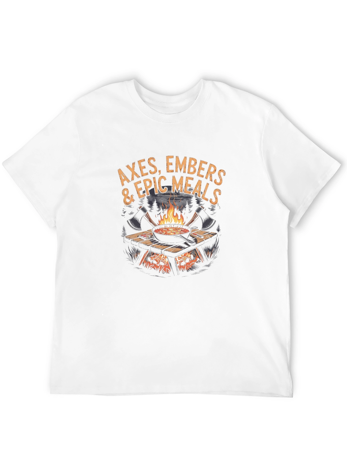 Axes Embers & Epic Meals Graphic T-Shirt