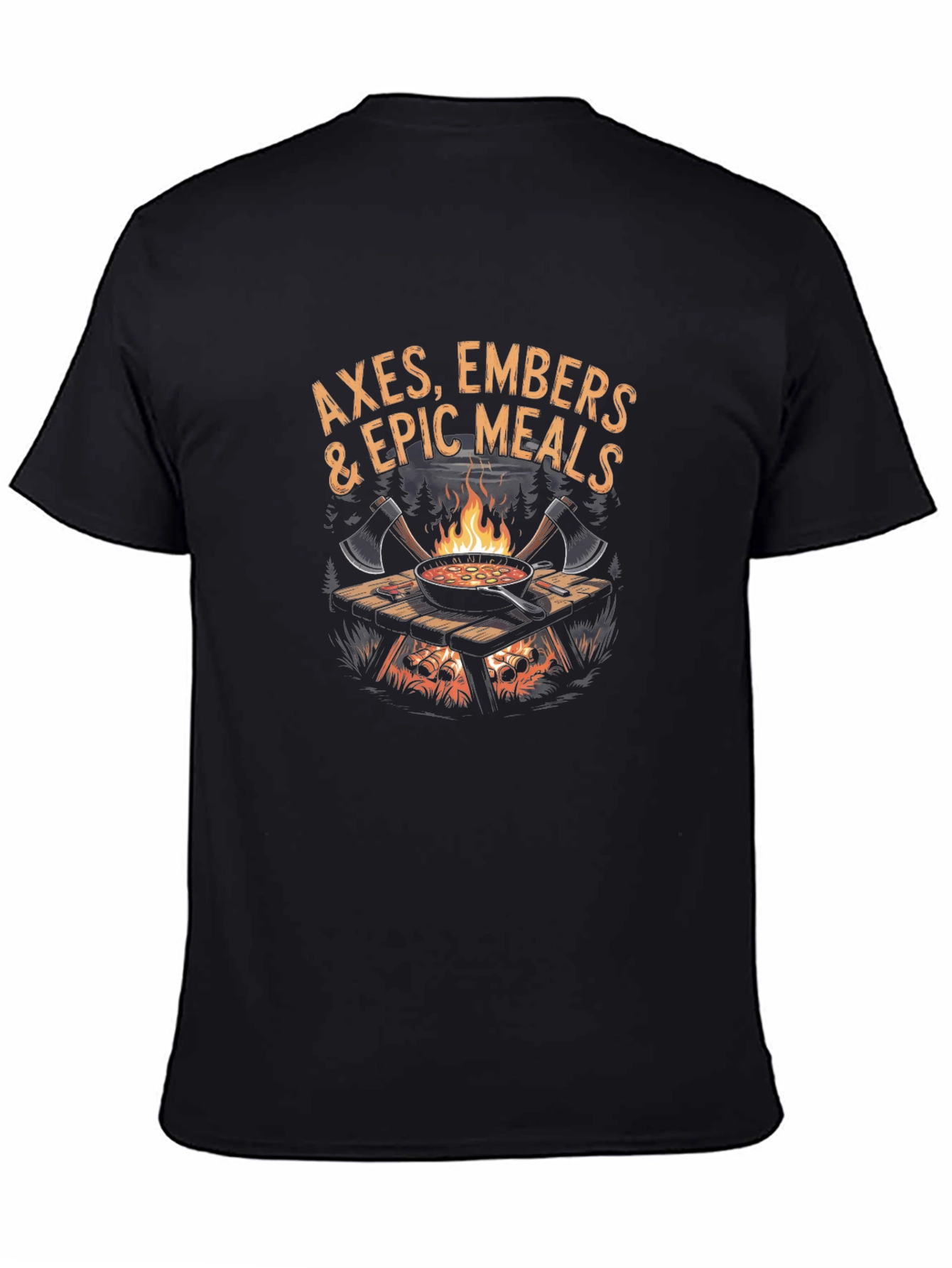 Axes Embers & Epic Meals Graphic T-Shirt
