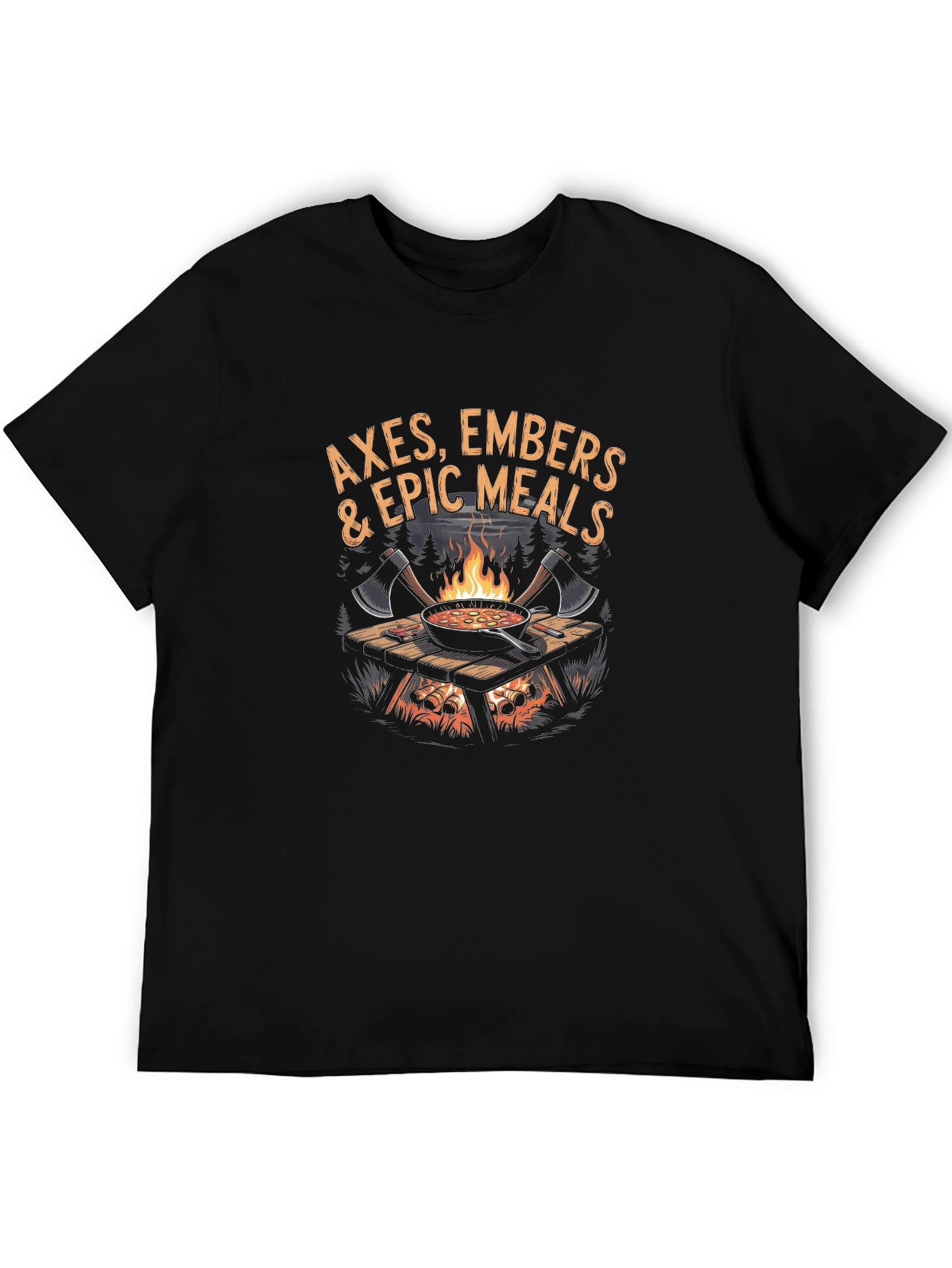Axes Embers & Epic Meals Graphic T-Shirt