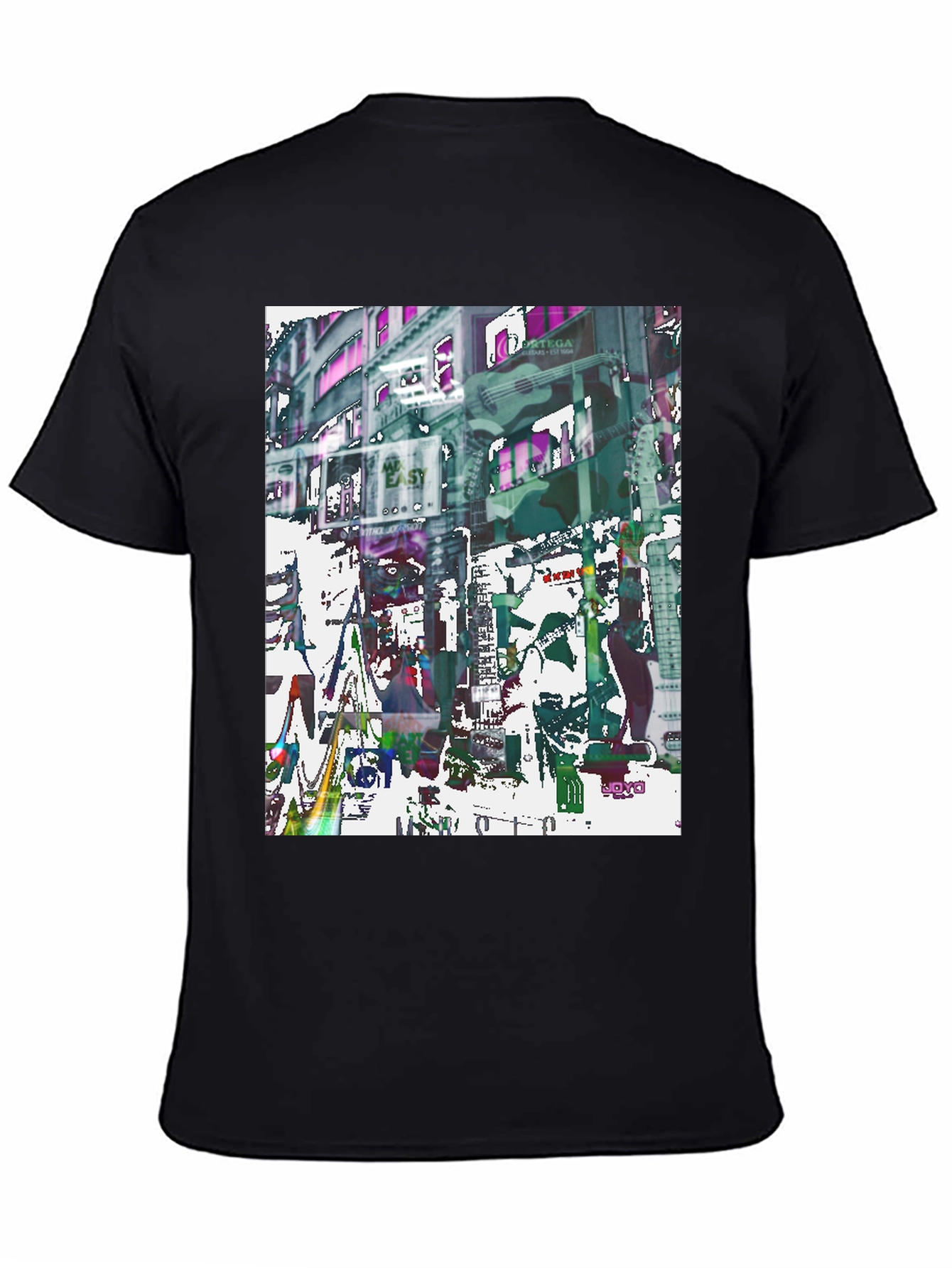 Abstract Guitar Cityscape Graphic Tee