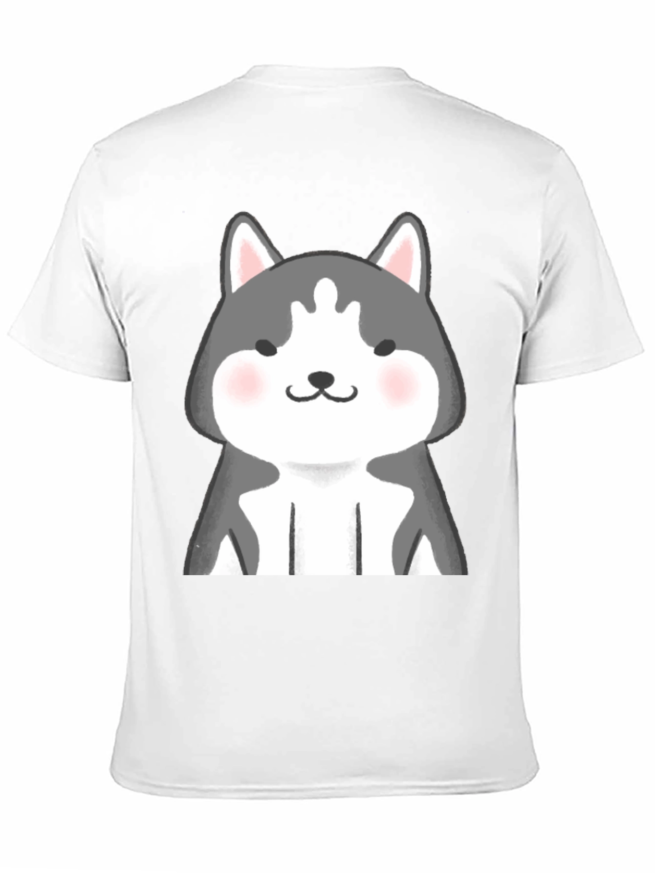 Cute Husky Graphic Black T-Shirt