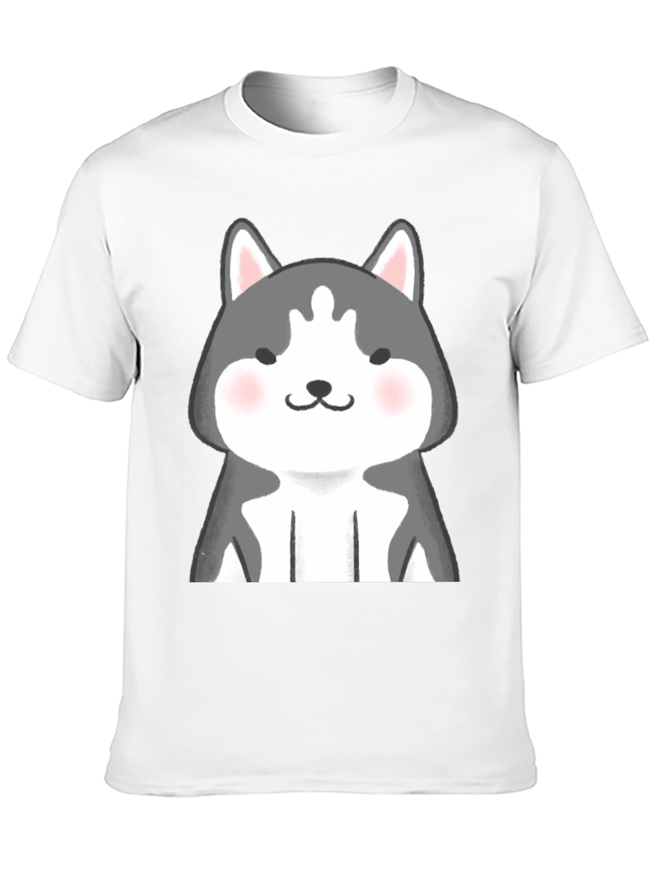 Cute Husky Graphic Black T-Shirt