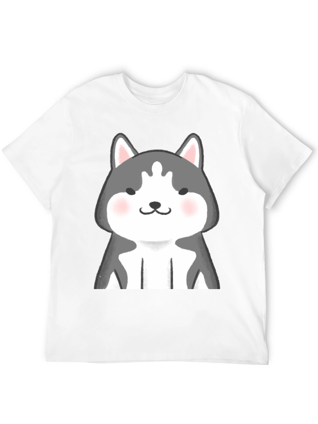 Cute Husky Graphic Black T-Shirt