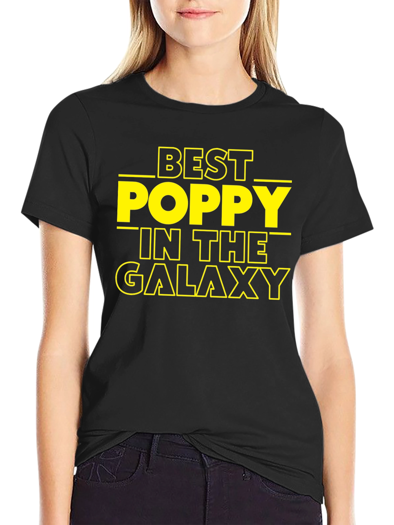 Best Poppy in The Galaxy T-Shirt Black