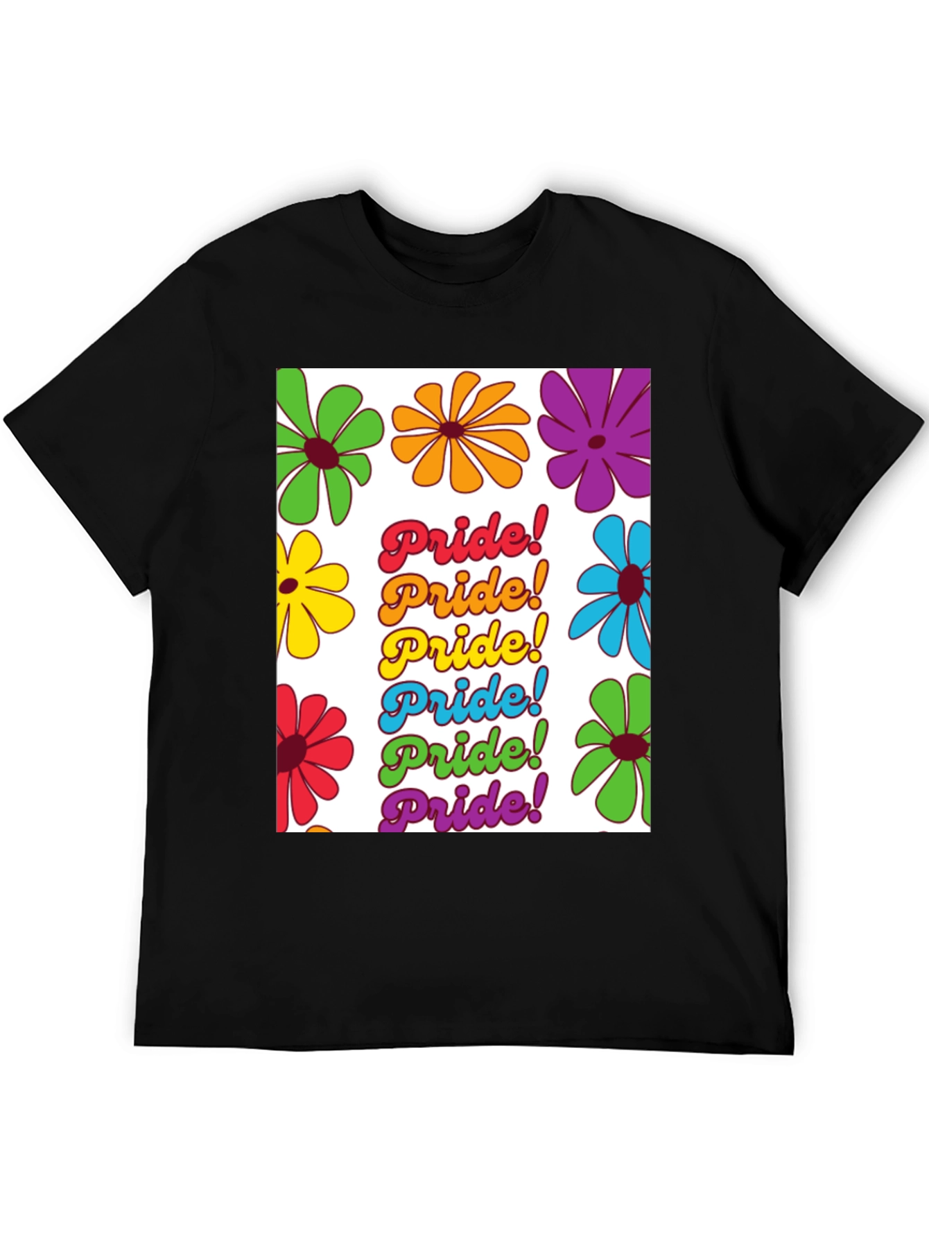 Pride Floral Tee - LGBTQ+ Rainbow Flower T-Shirt