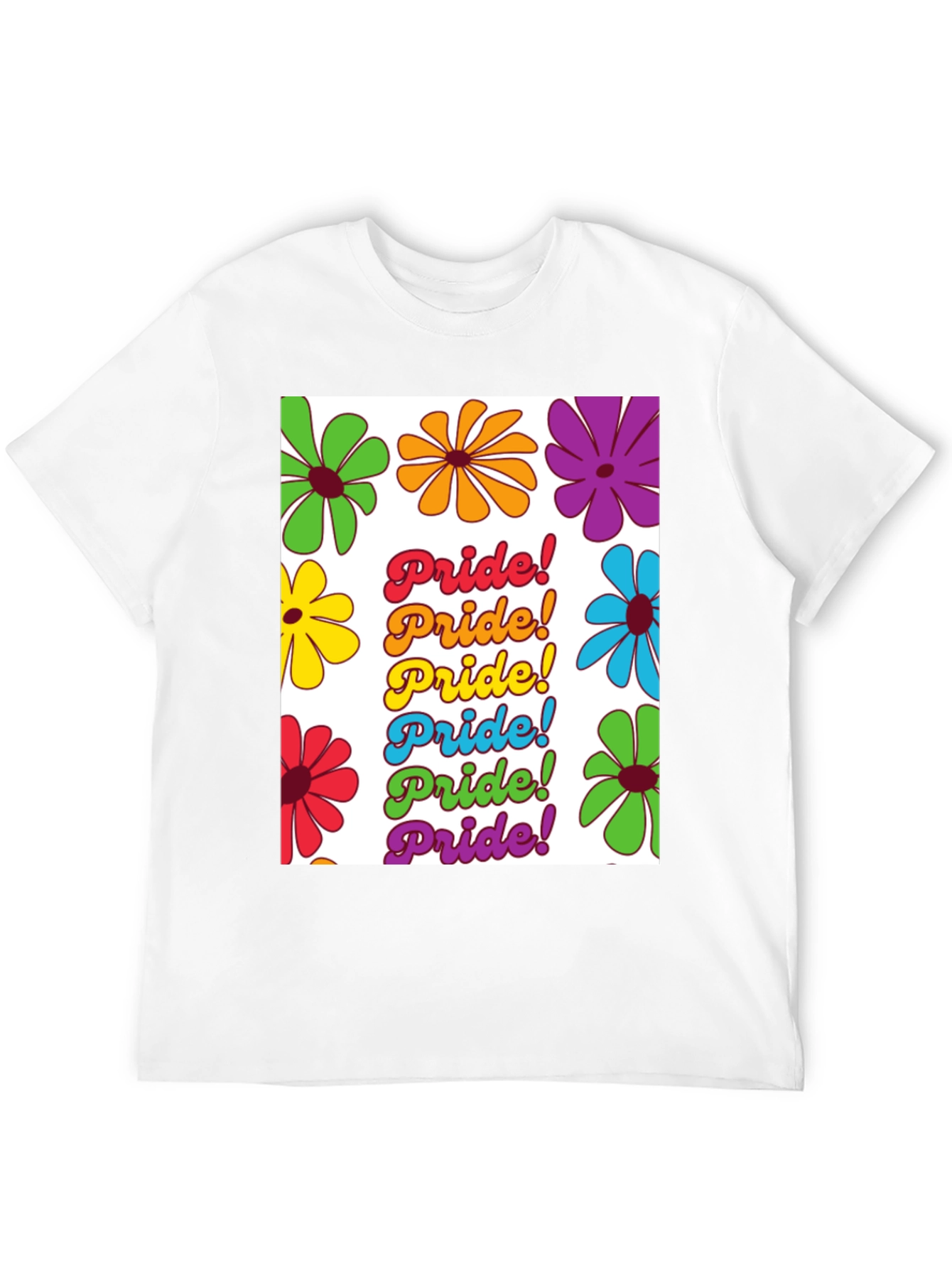 Pride Floral Tee - LGBTQ+ Rainbow Flower T-Shirt