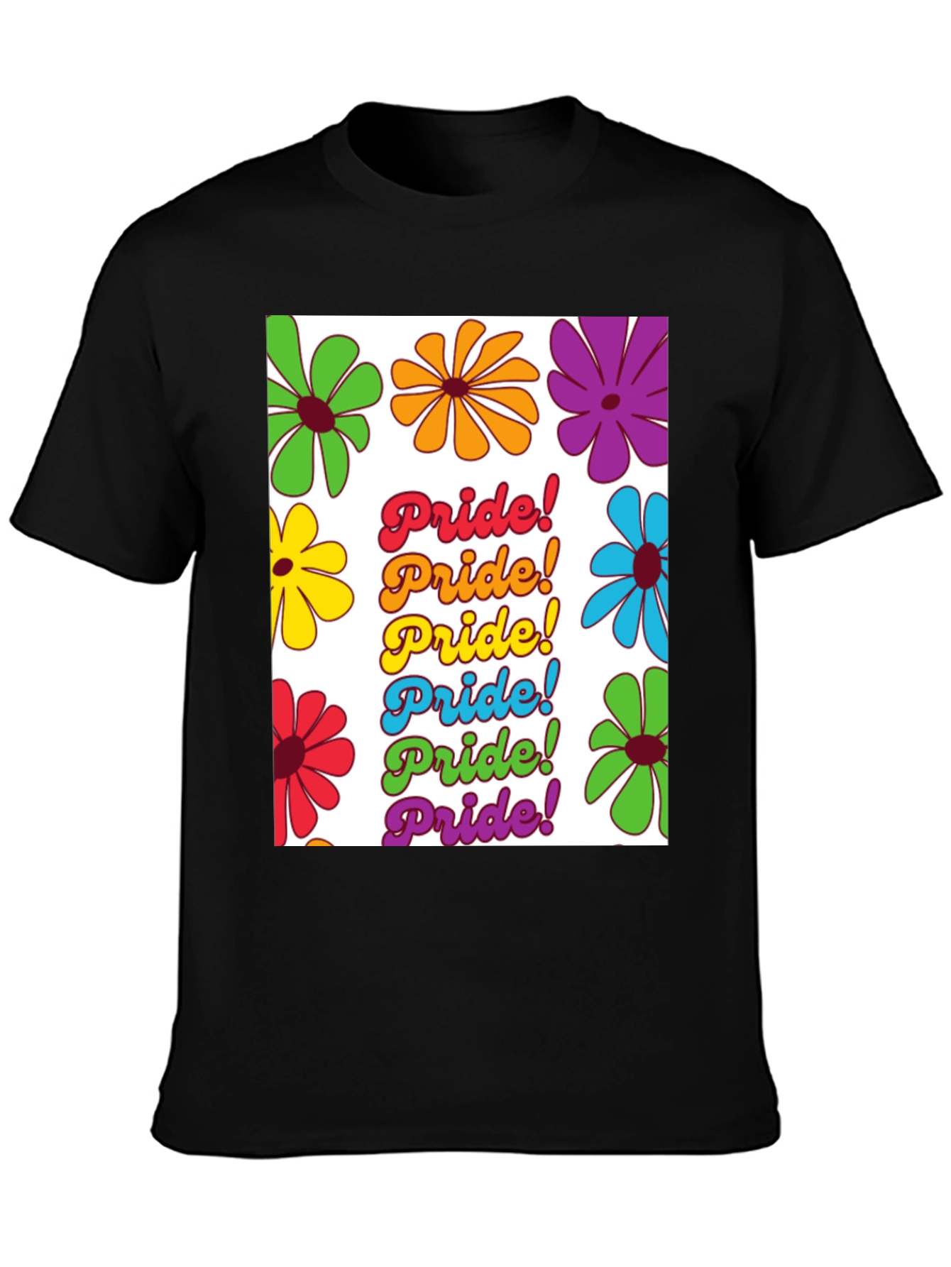 Pride Floral Tee - LGBTQ+ Rainbow Flower T-Shirt
