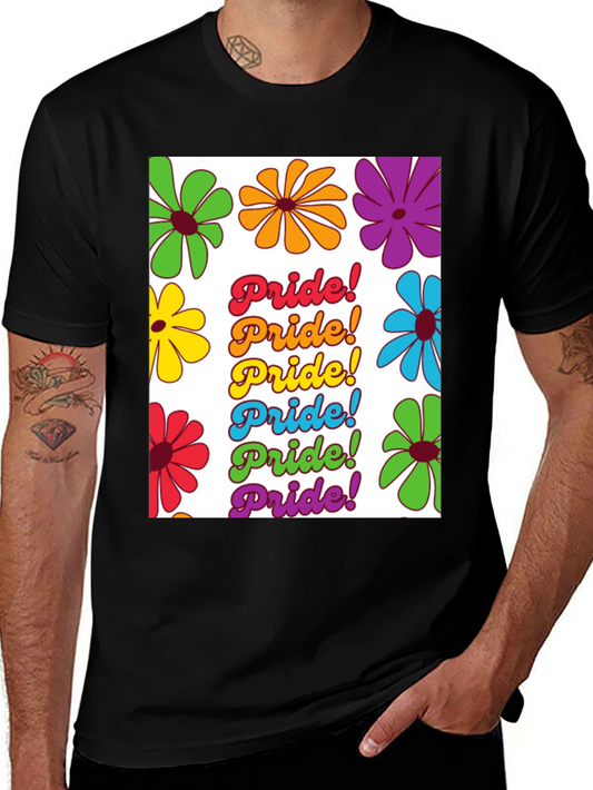 Pride Floral Tee - LGBTQ+ Rainbow Flower T-Shirt