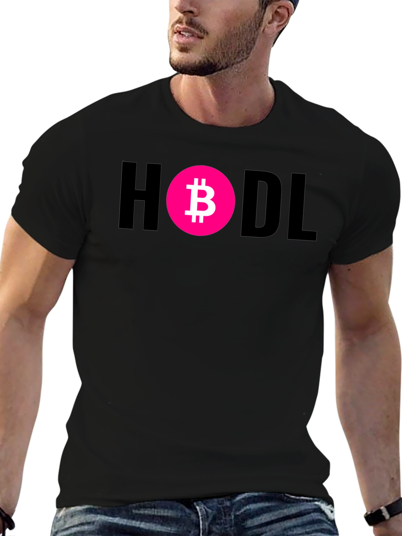 HODL Bitcoin Crypto T-Shirt - Black Cotton