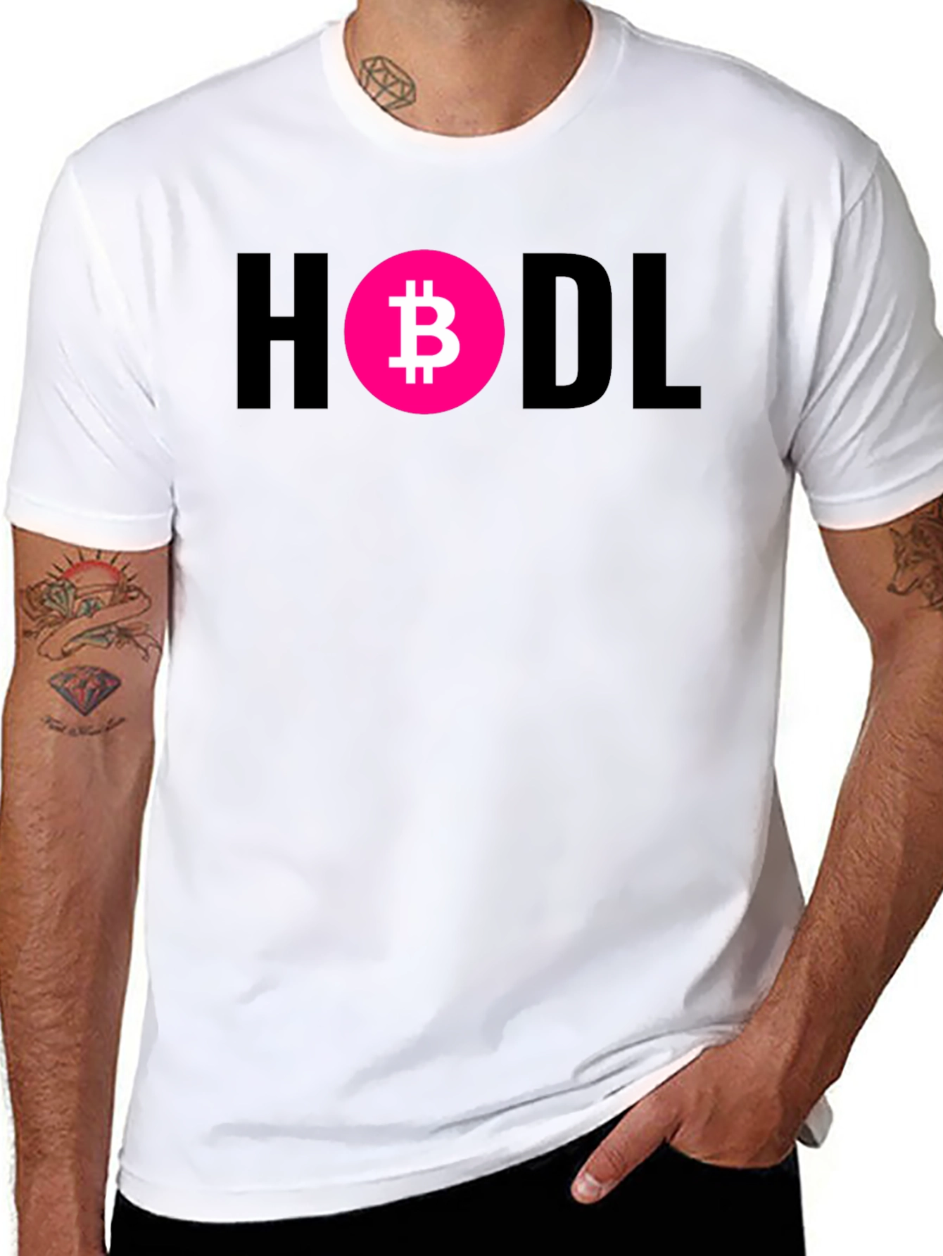 HODL Bitcoin Crypto T-Shirt - Black Cotton