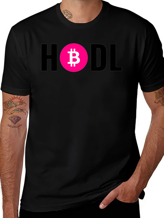 HODL Bitcoin Crypto T-Shirt - Black Cotton