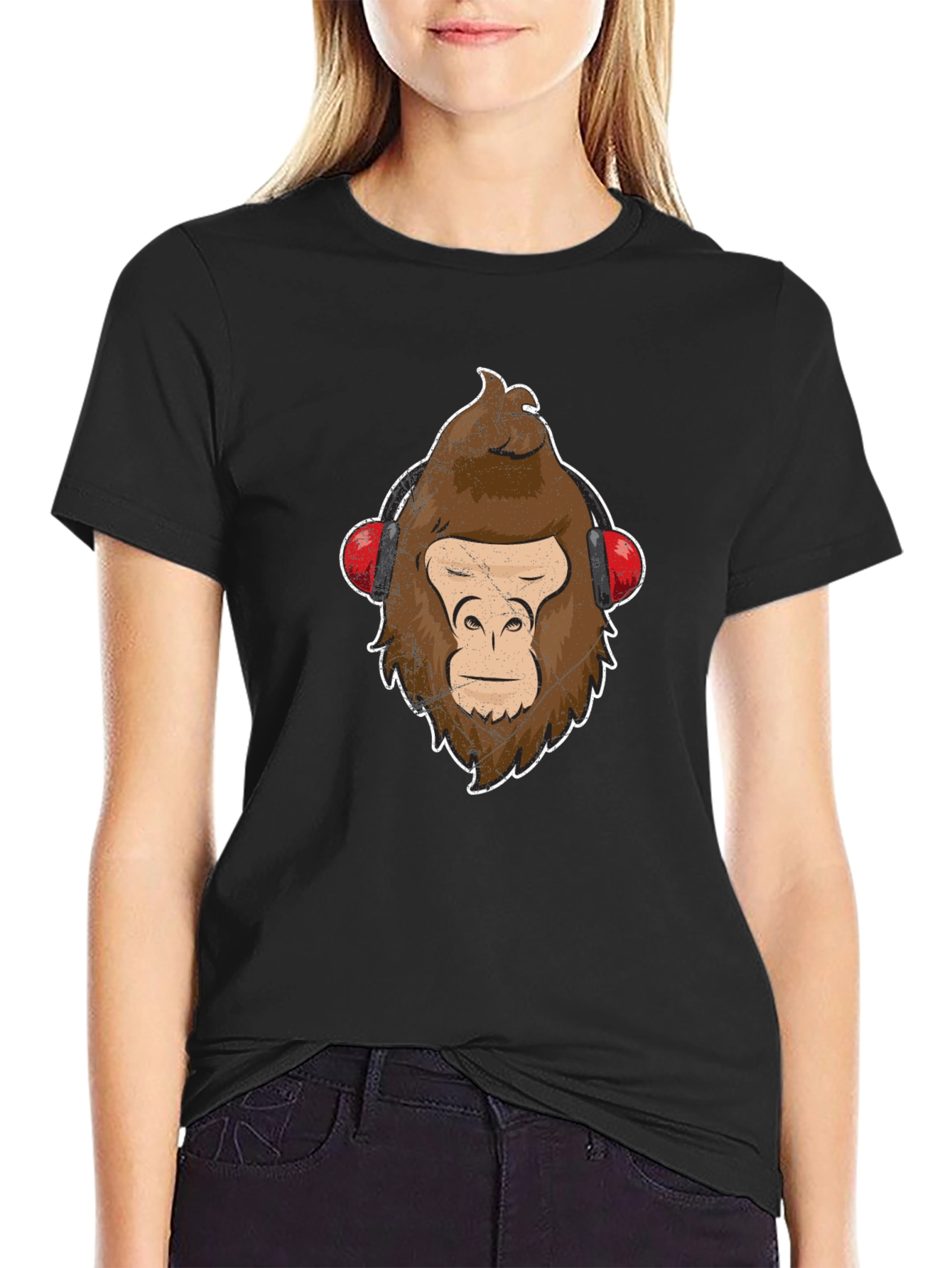 Cool Ape Headphones Graphic T-Shirt