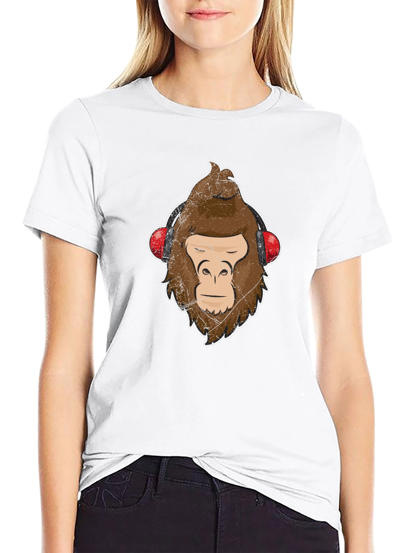 Cool Ape Headphones Graphic T-Shirt