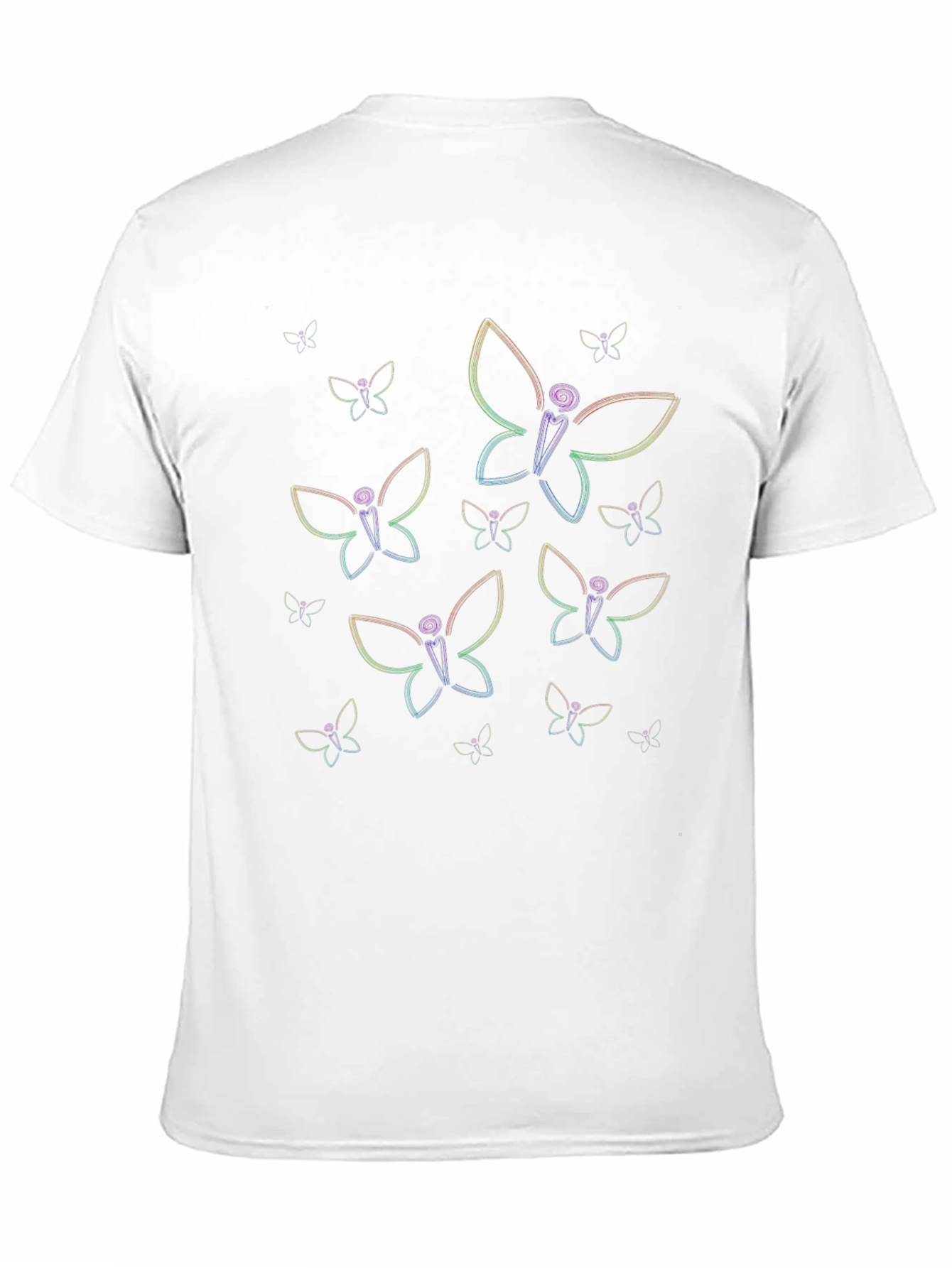 Butterfly Graphic Print Crew Neck T-Shirt